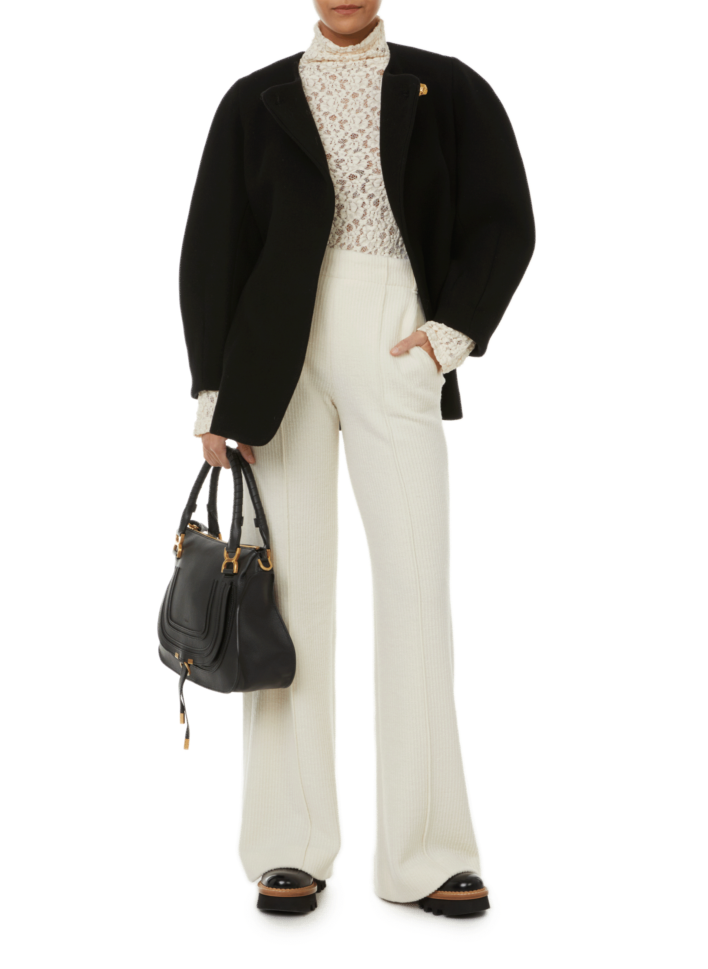 Medium Marcie leather bag CHLOÉ Black