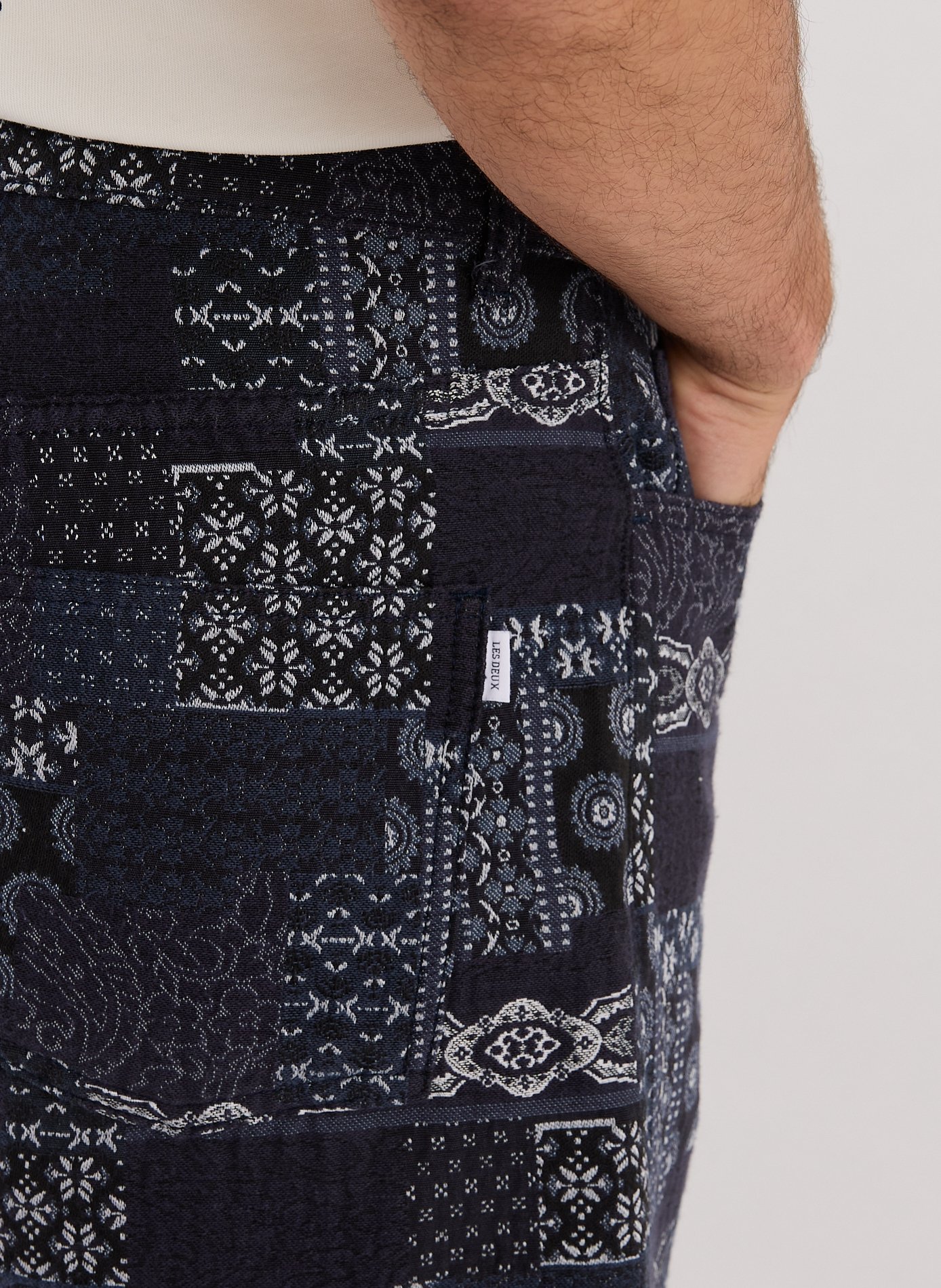 Short Ryder Contrast Jacquard LES DEUX Blue