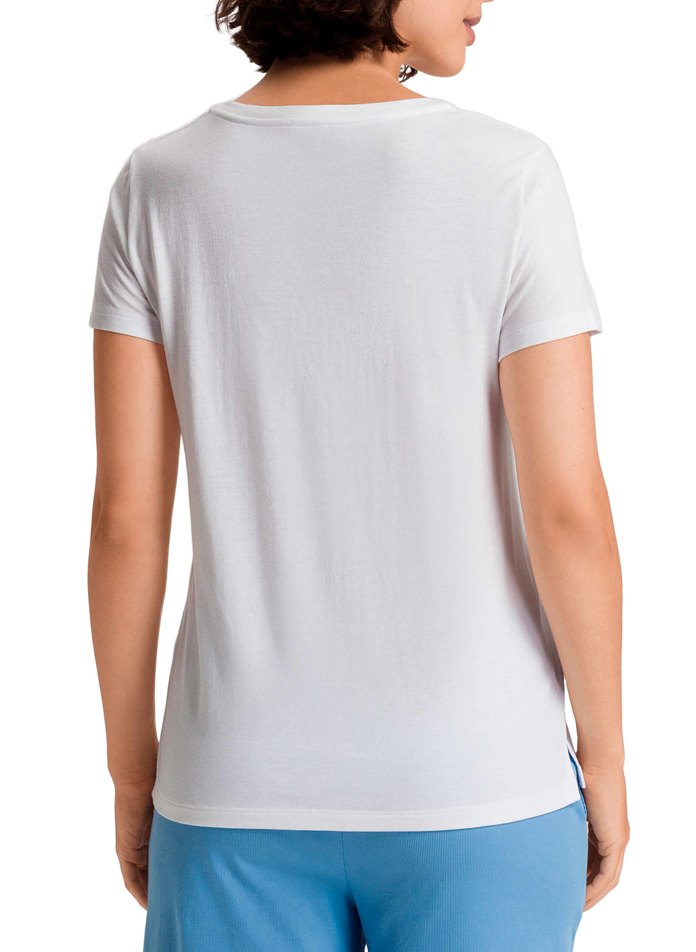 Casual V-neck T-shirt HANRO White