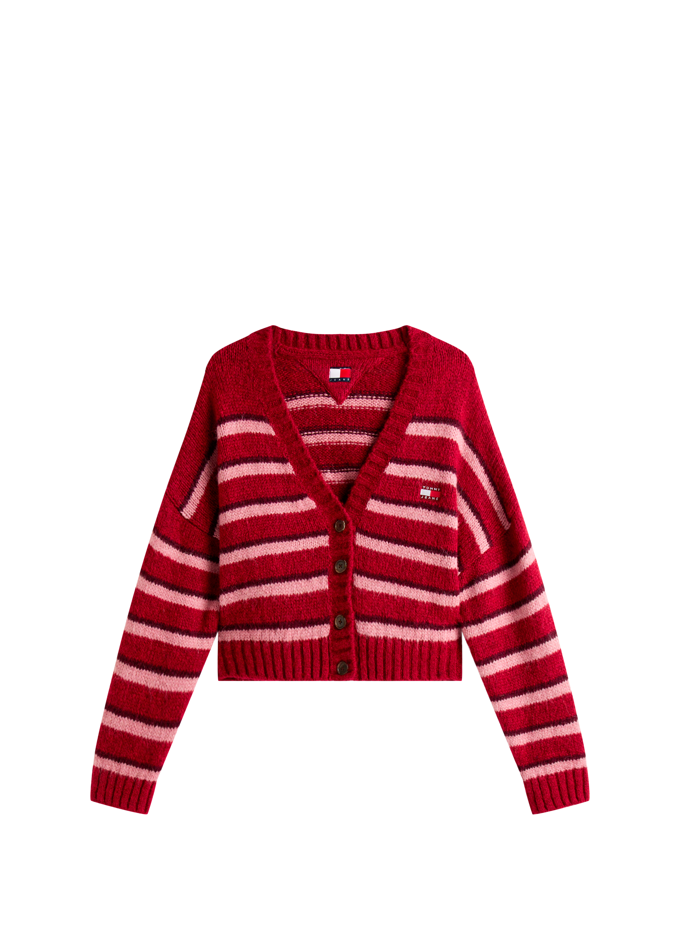 Cardigan rayé en maille TOMMY HILFIGER Multicolore