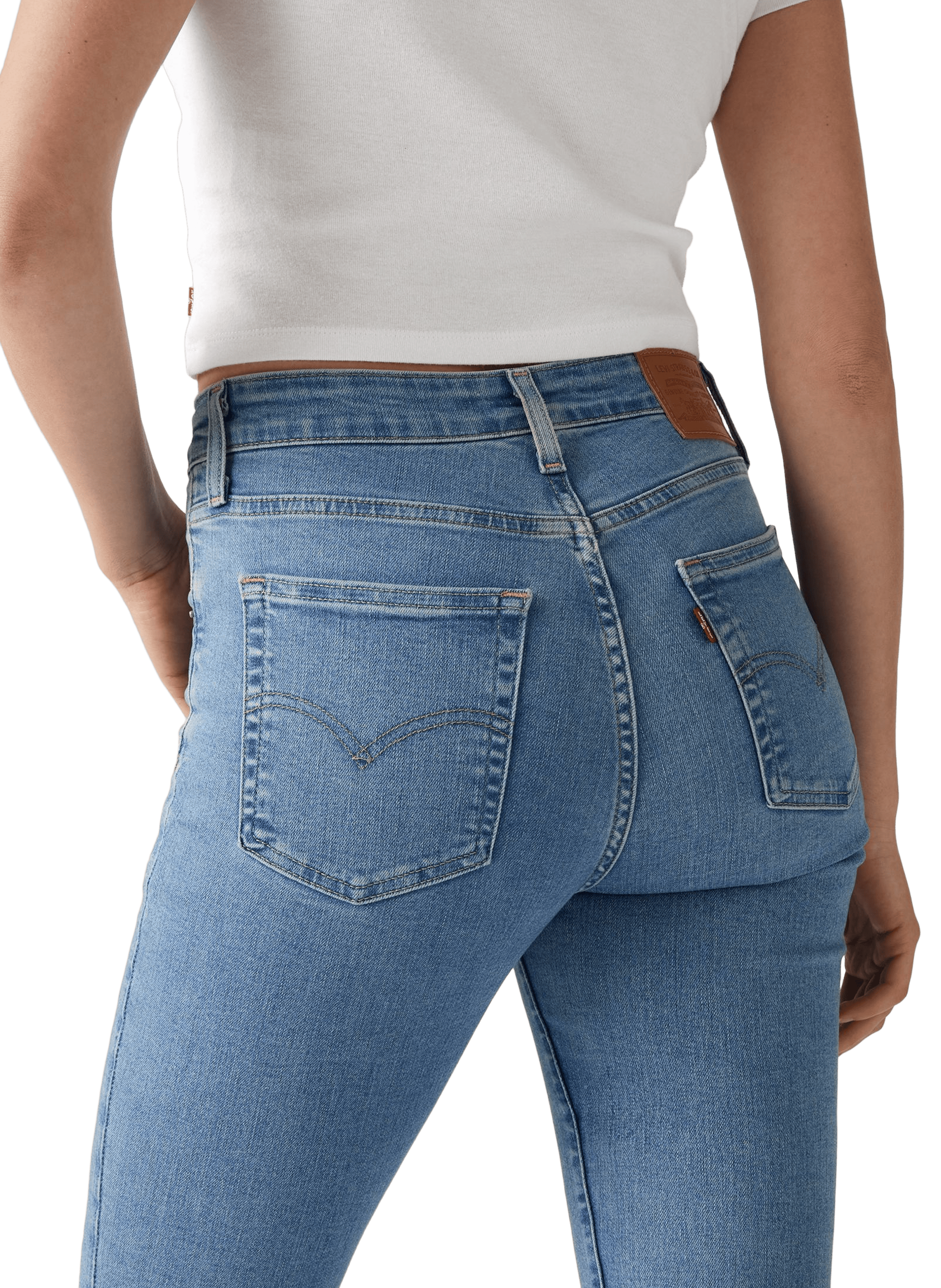 Jean skinny taille haute 721 Bleu