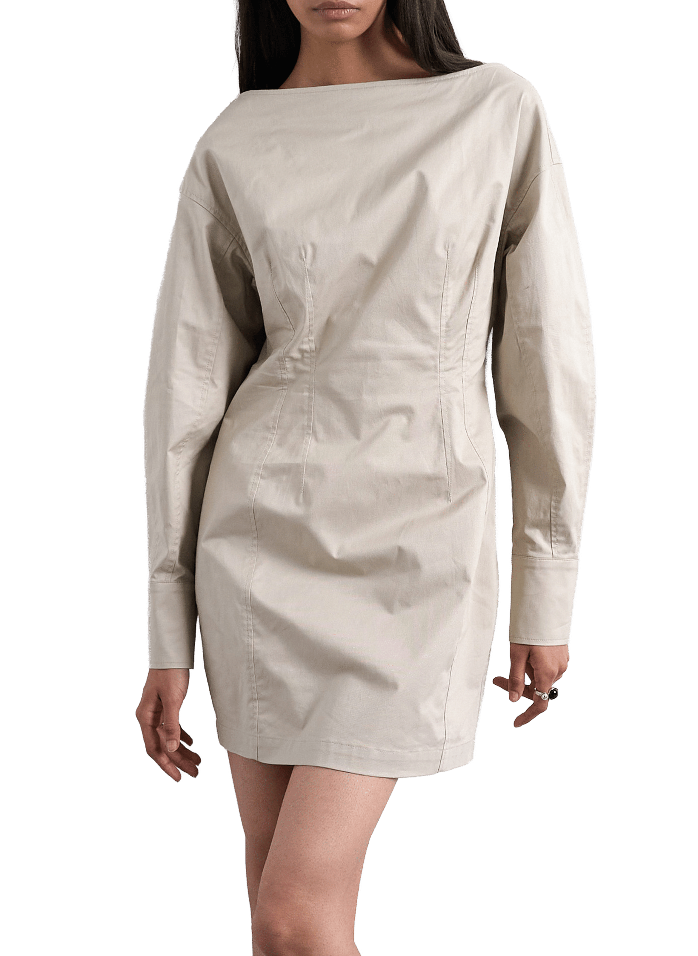 TOPSHOP Robe courte cintrée  Marron