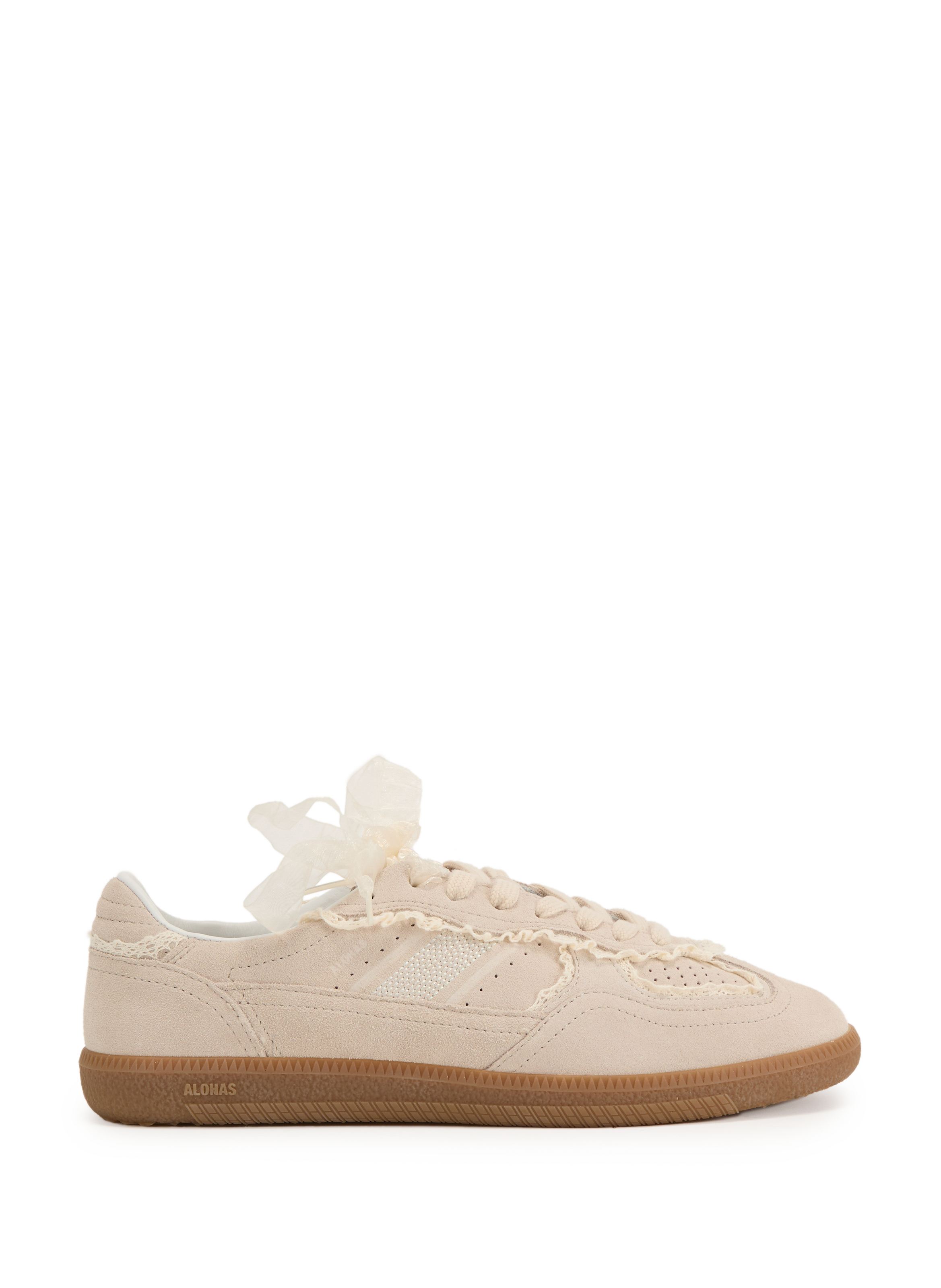 ALOHAS Baskets en cuir et crochet  Beige