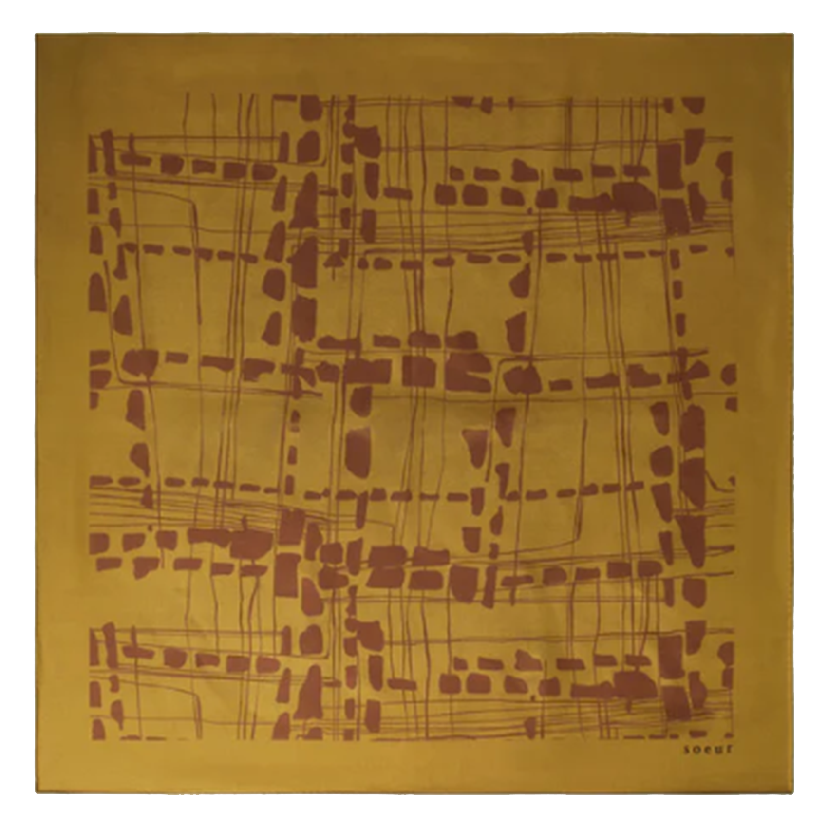 Foulard imprimé en soie capucine SOEUR Multicolore