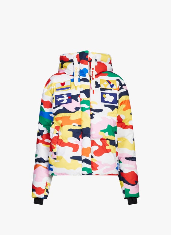 Short printed quilted jacket | Multicolour by ROSSIGNOL Short printed quilted jacket Multicolour