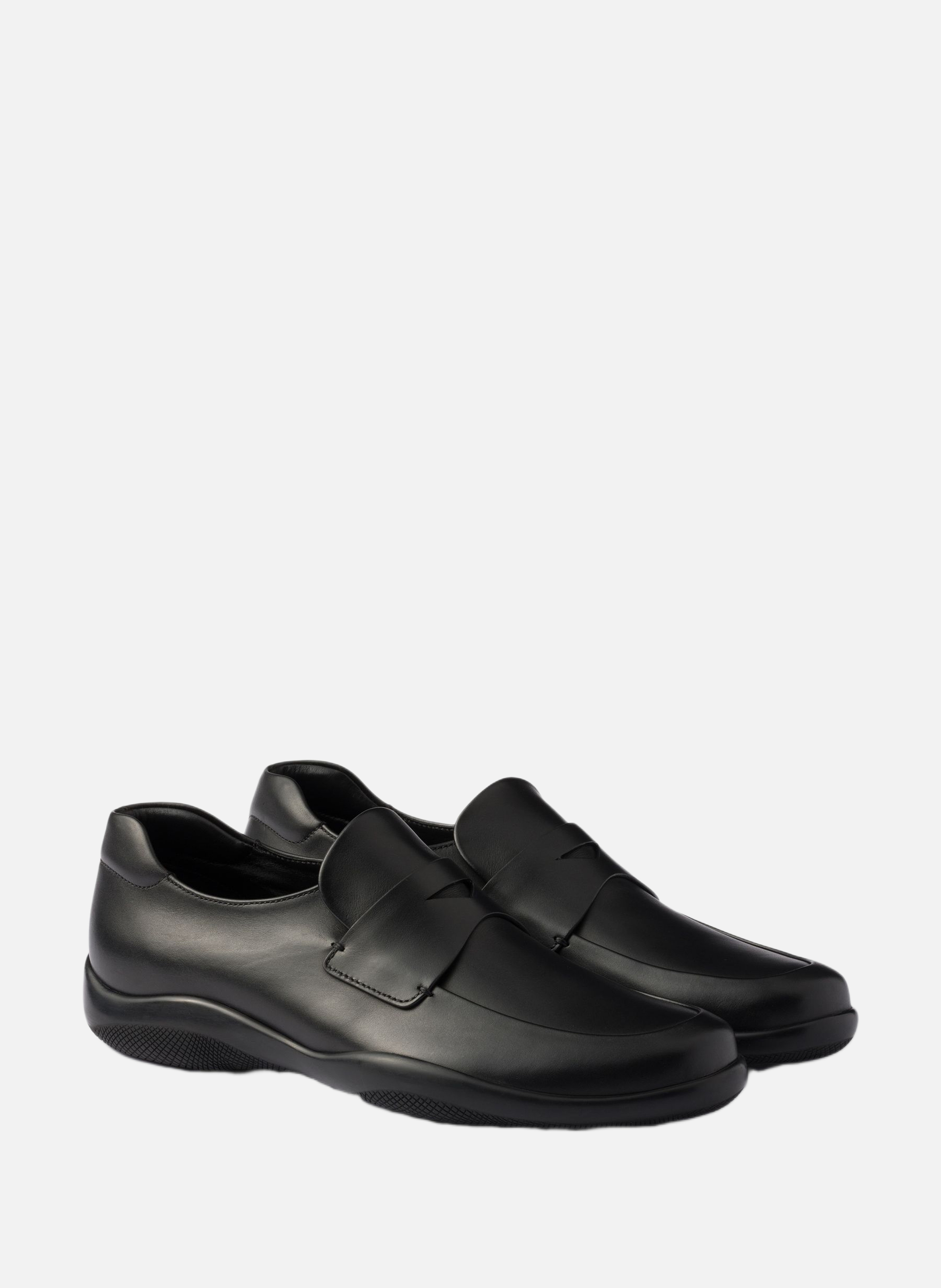 Mocassins en cuir toblach PRADA Noir