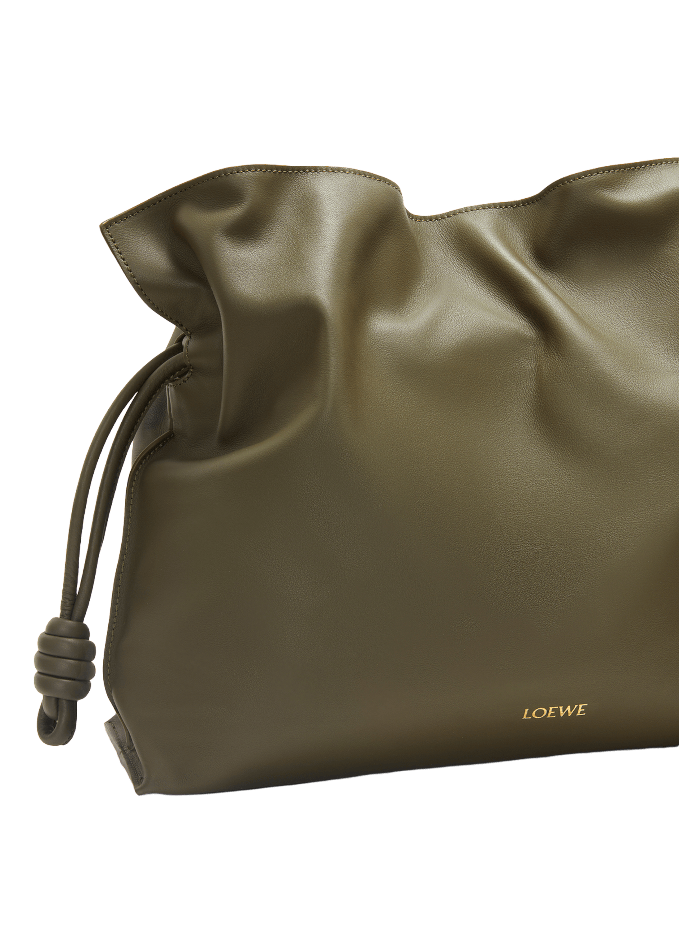 Flamenco clutch Large model in nappa calf leather LOEWE Khaki