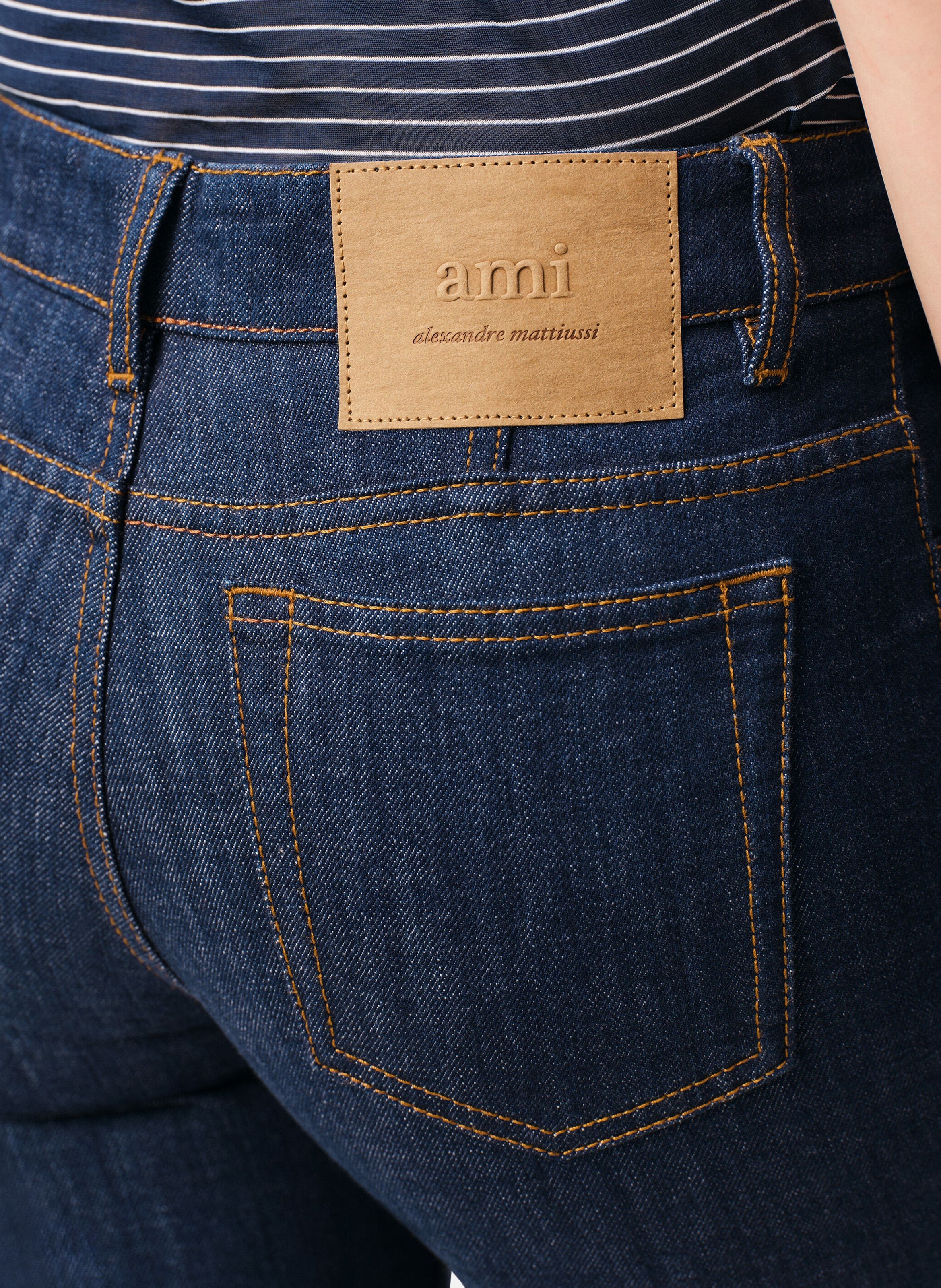 Jean coupe bootcut en coton AMI PARIS Bleu