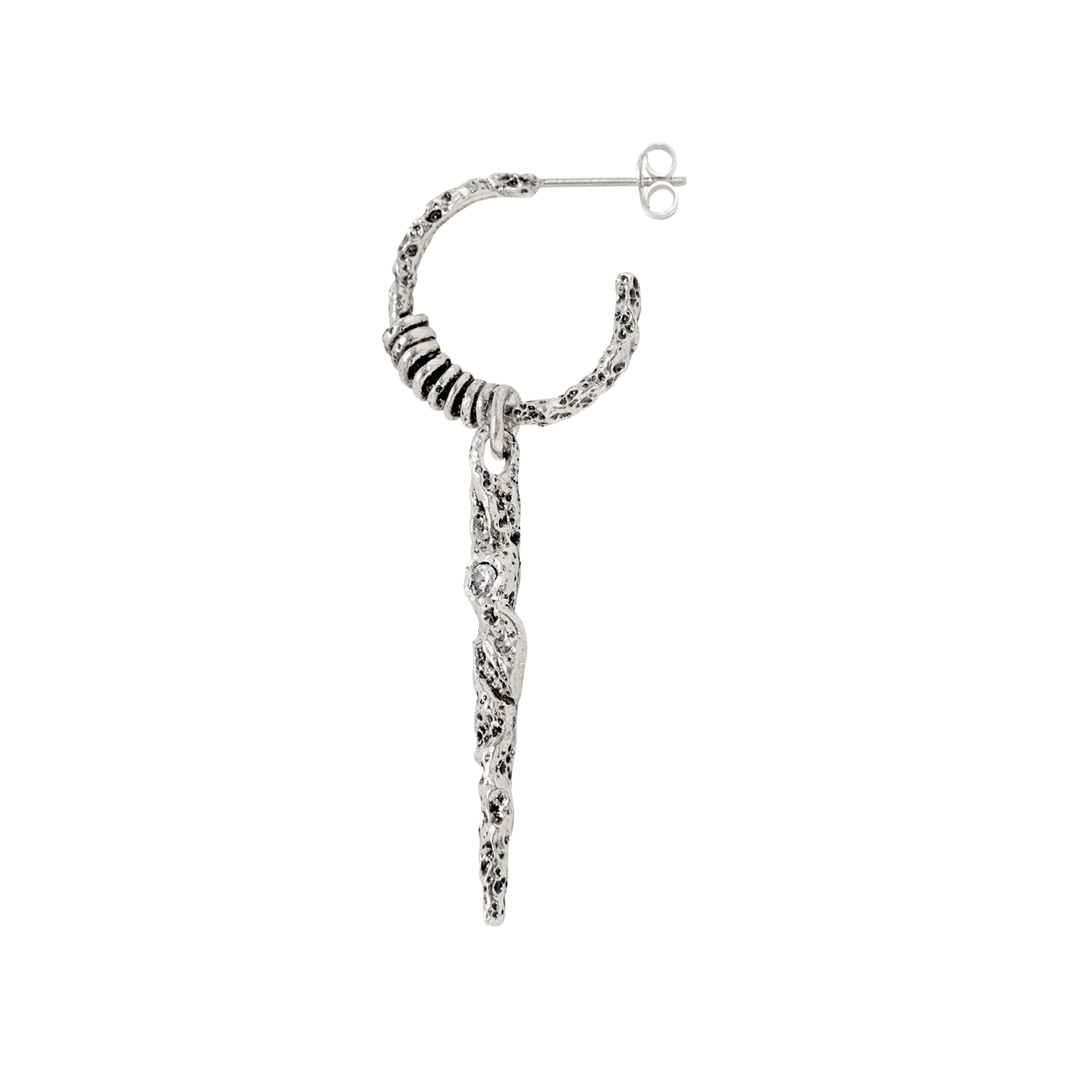 Boucle d'oreille oudi BA&SH Argent