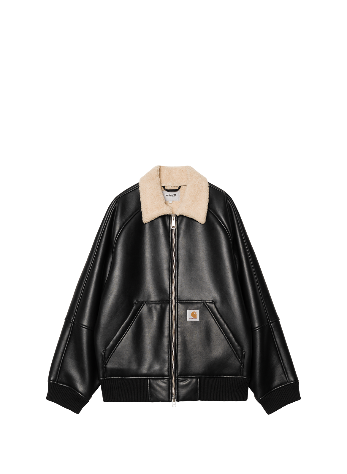 Oversized leather jacket Shepton CARHARTT WIP Black