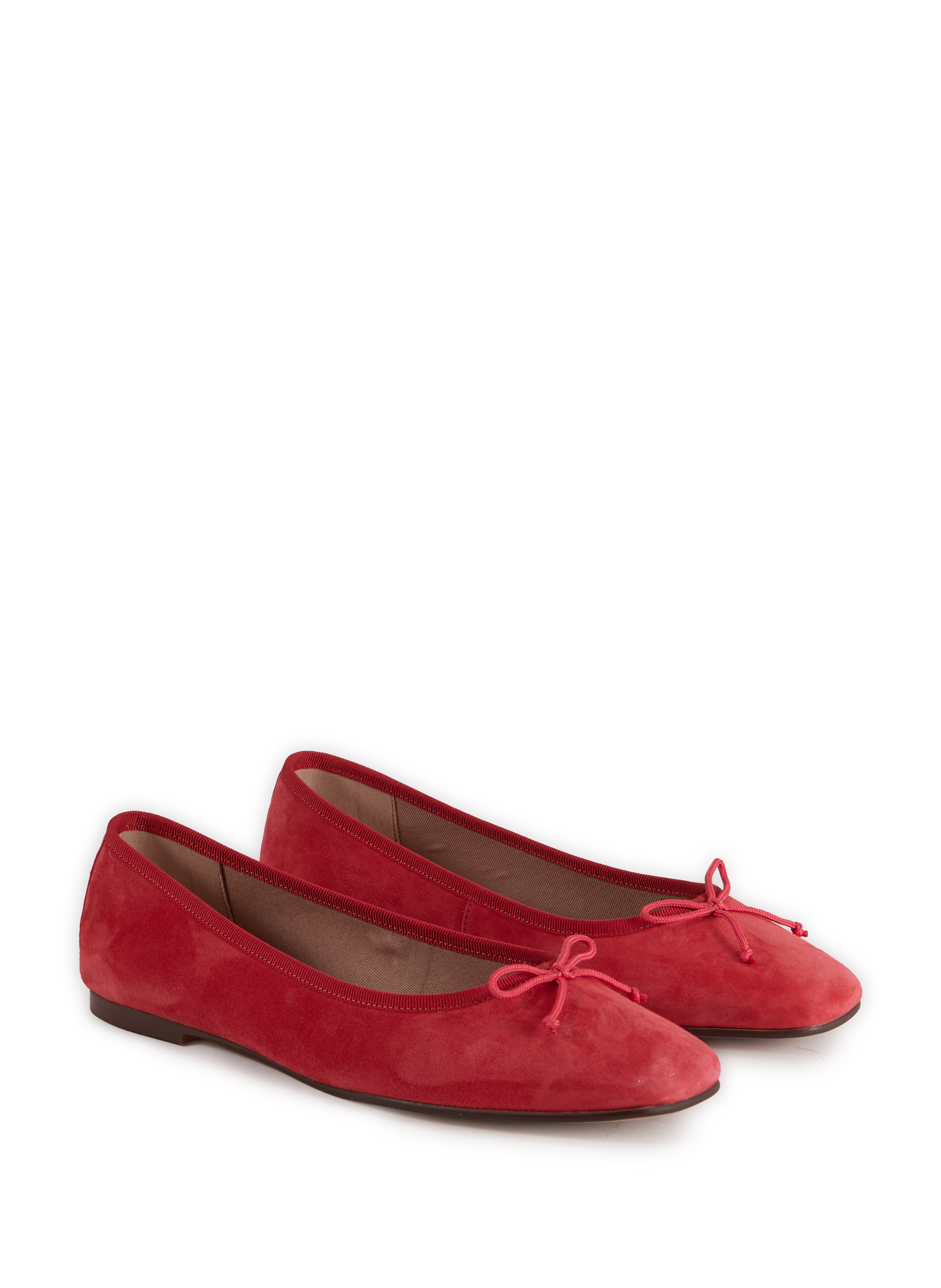 Ballet flats with suede leather bow GEOX Red