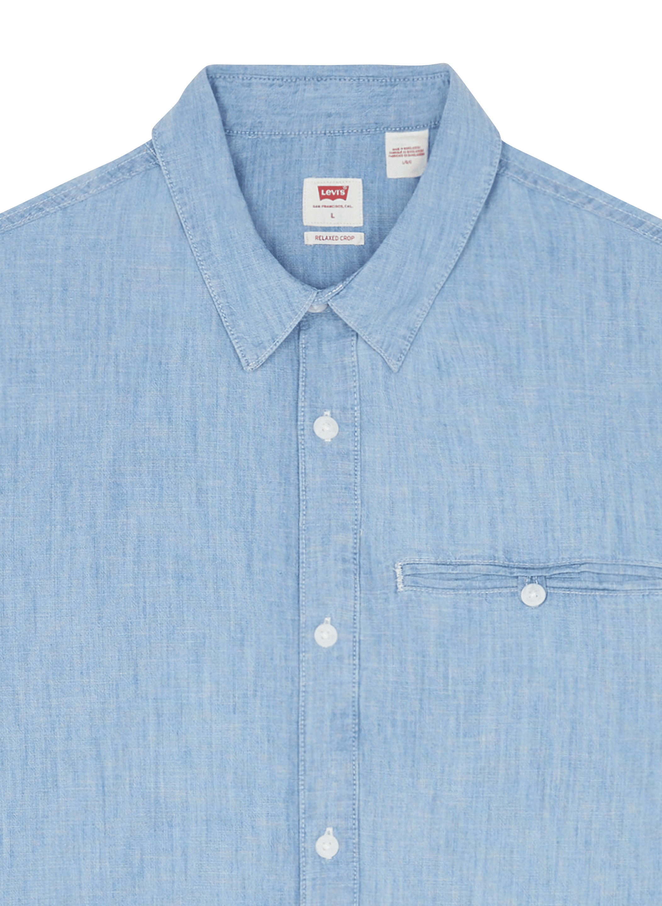 Chemise manches courtes en coton LEVI'S Bleu