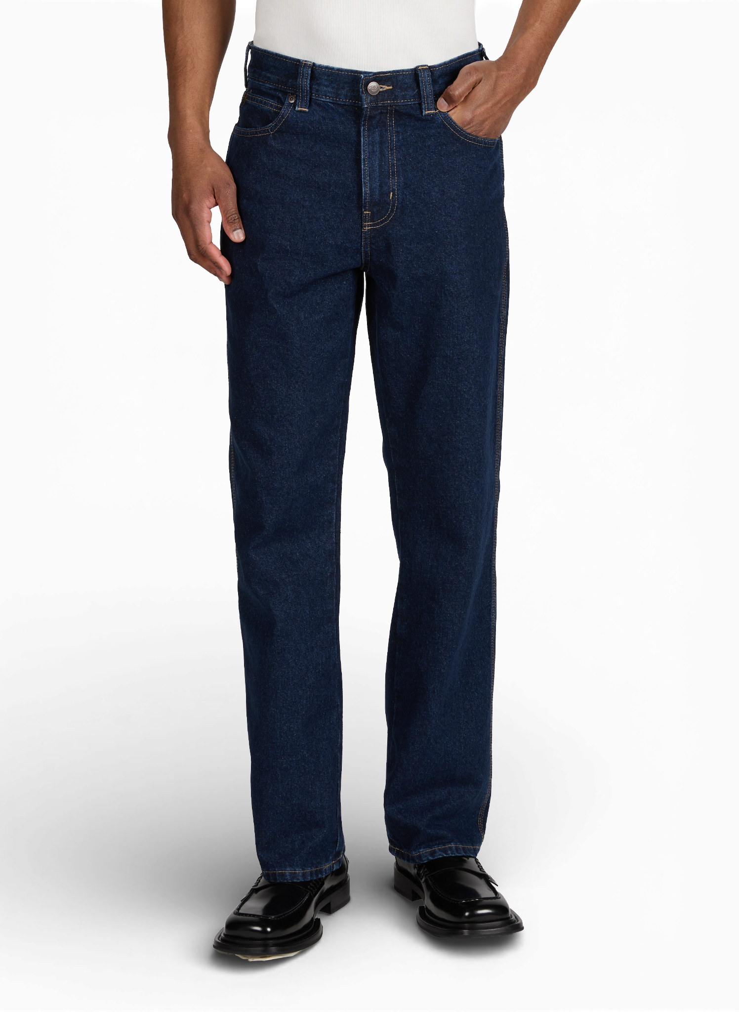 Straight cotton jeans DICKIES Blue