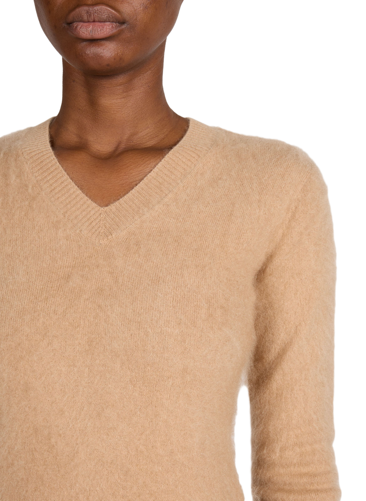 Pull col V en cachemire ACNE STUDIOS Marron