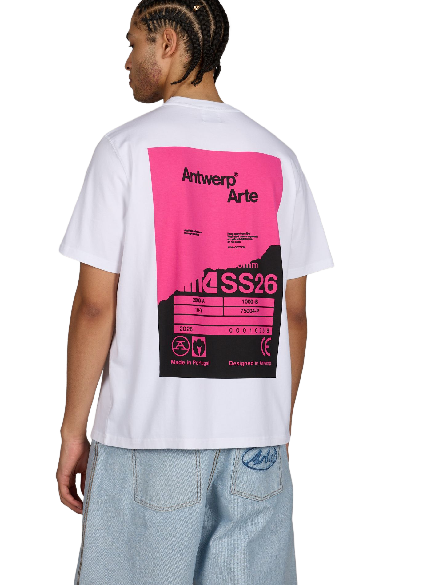 Straight printed cotton T-shirt ARTE ANTWERP White