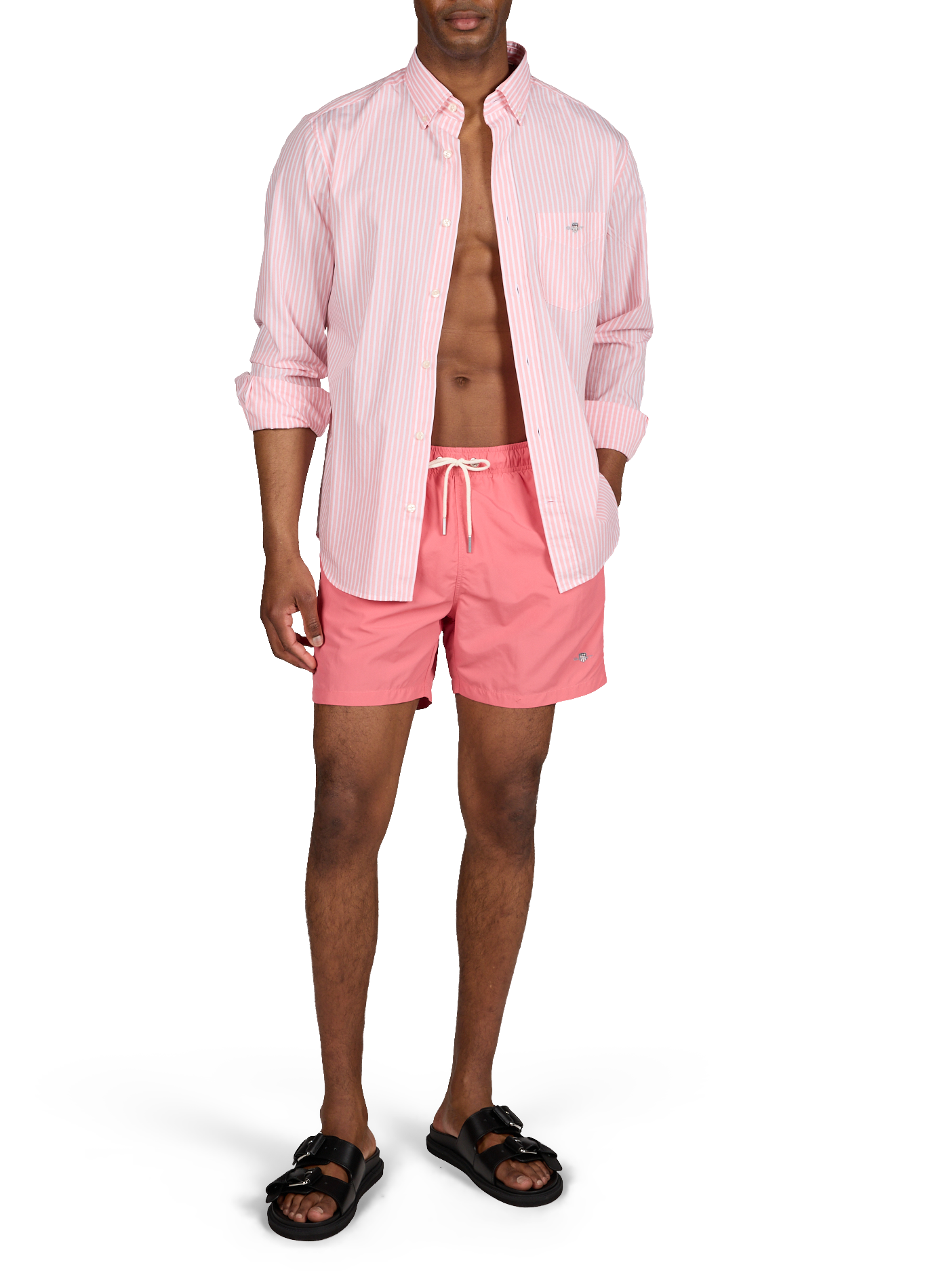 Short de bain uni GANT Rose