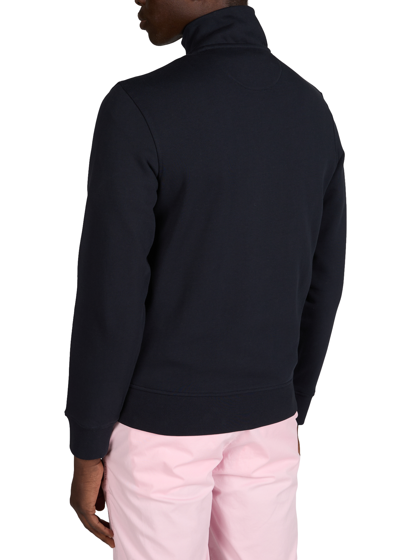 Veste droite col montant brodée en coton EDEN PARK Bleu