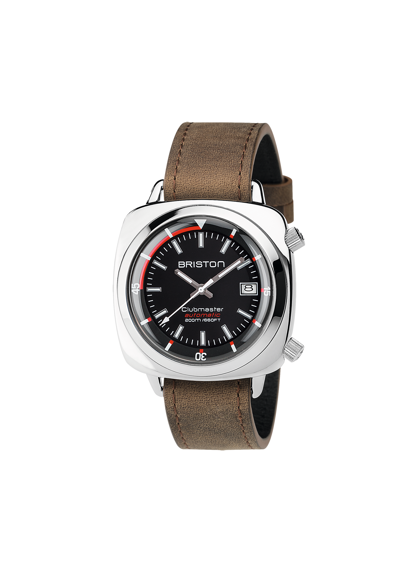 Montre Clubmaster Diver en cuir  BRISTON Bleu
