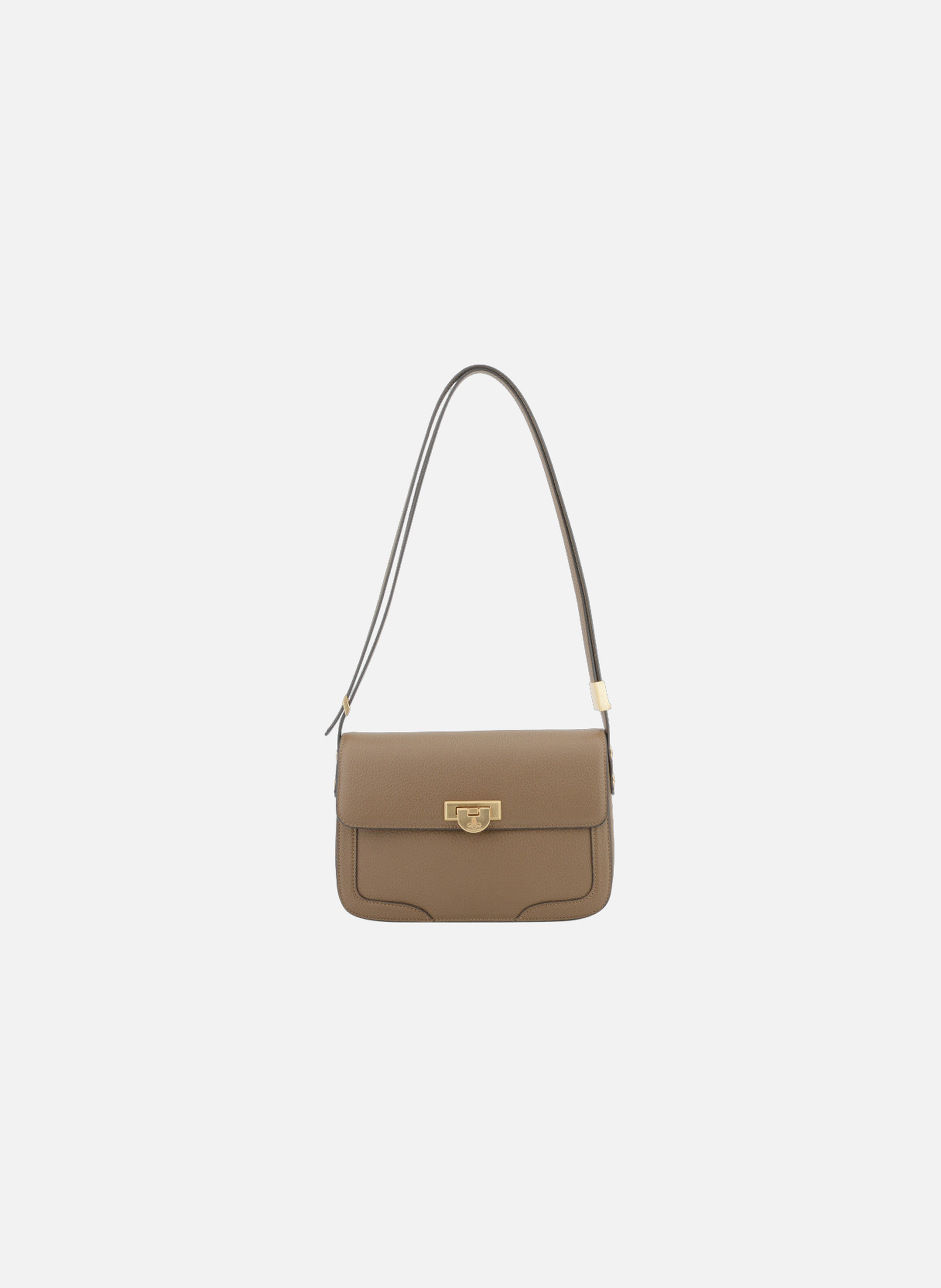 Auteuil | sac porté travers gm en cuir de vachette POURCHET Marron