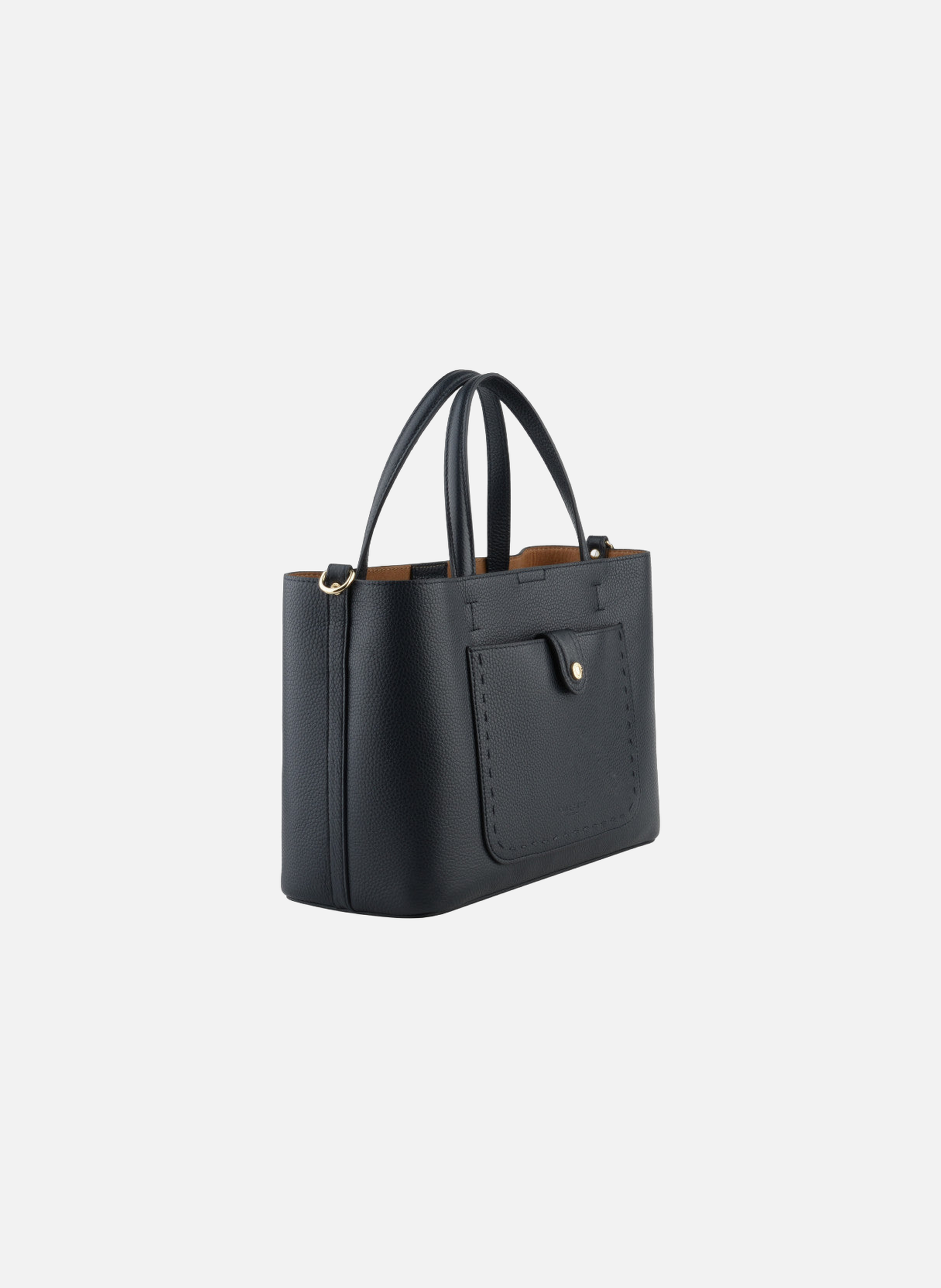 Bride soft | sac à main en cuir de vachette POURCHET Bleu