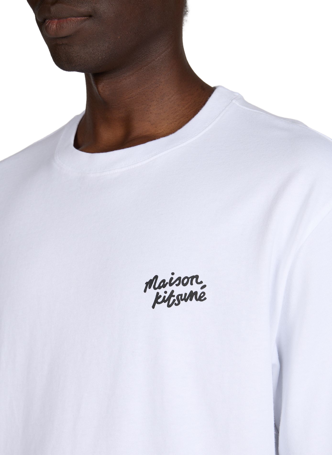 T-shirt oversize à imprimé dos en coton MAISON KITSUNÉ Blanc