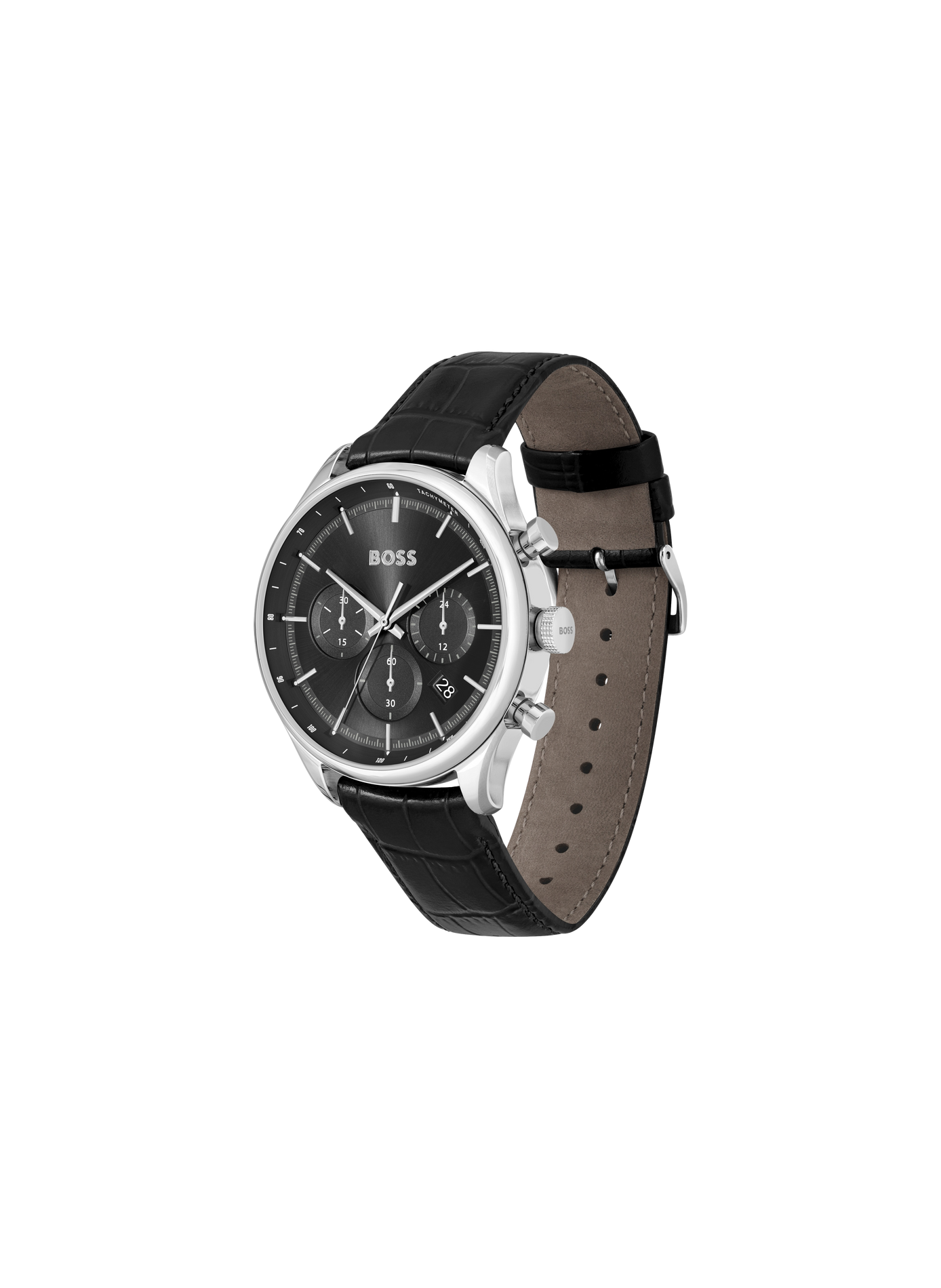 Montre quartz Gregor en acier inoxydable BOSS MONTRES Noir