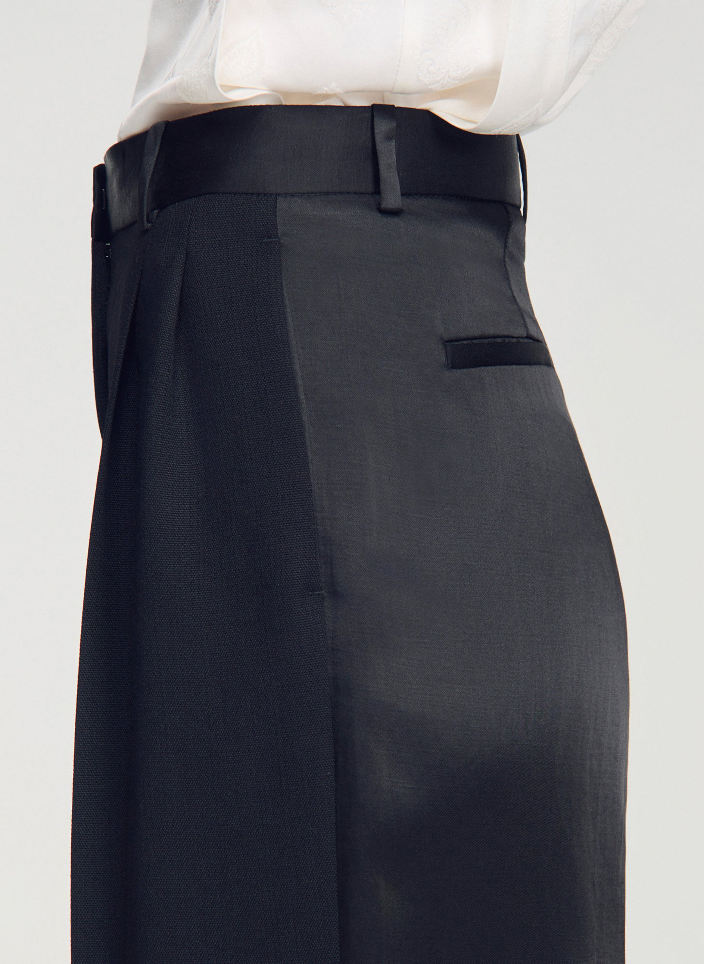 Pantalon large SANDRO Noir