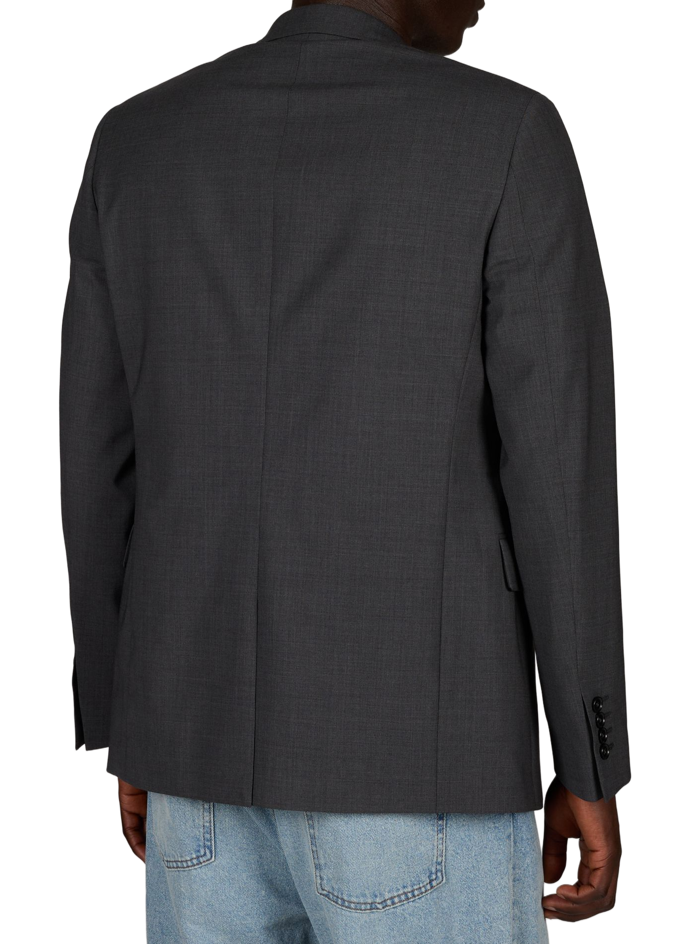Blazer uni en laine mélangé AU PRINTEMPS PARIS Gris
