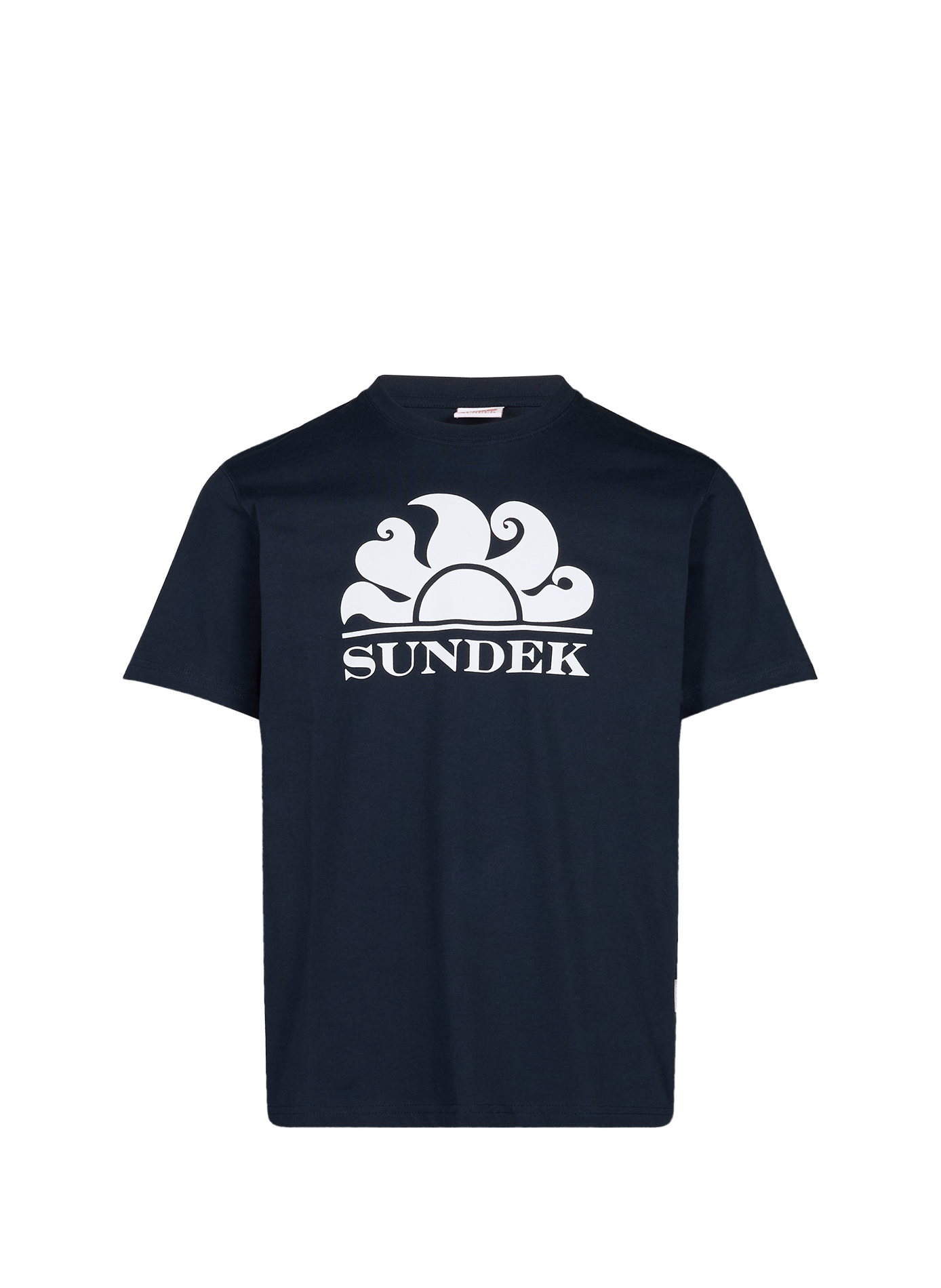 Round neck cotton t-shirt SUNDEK Blue