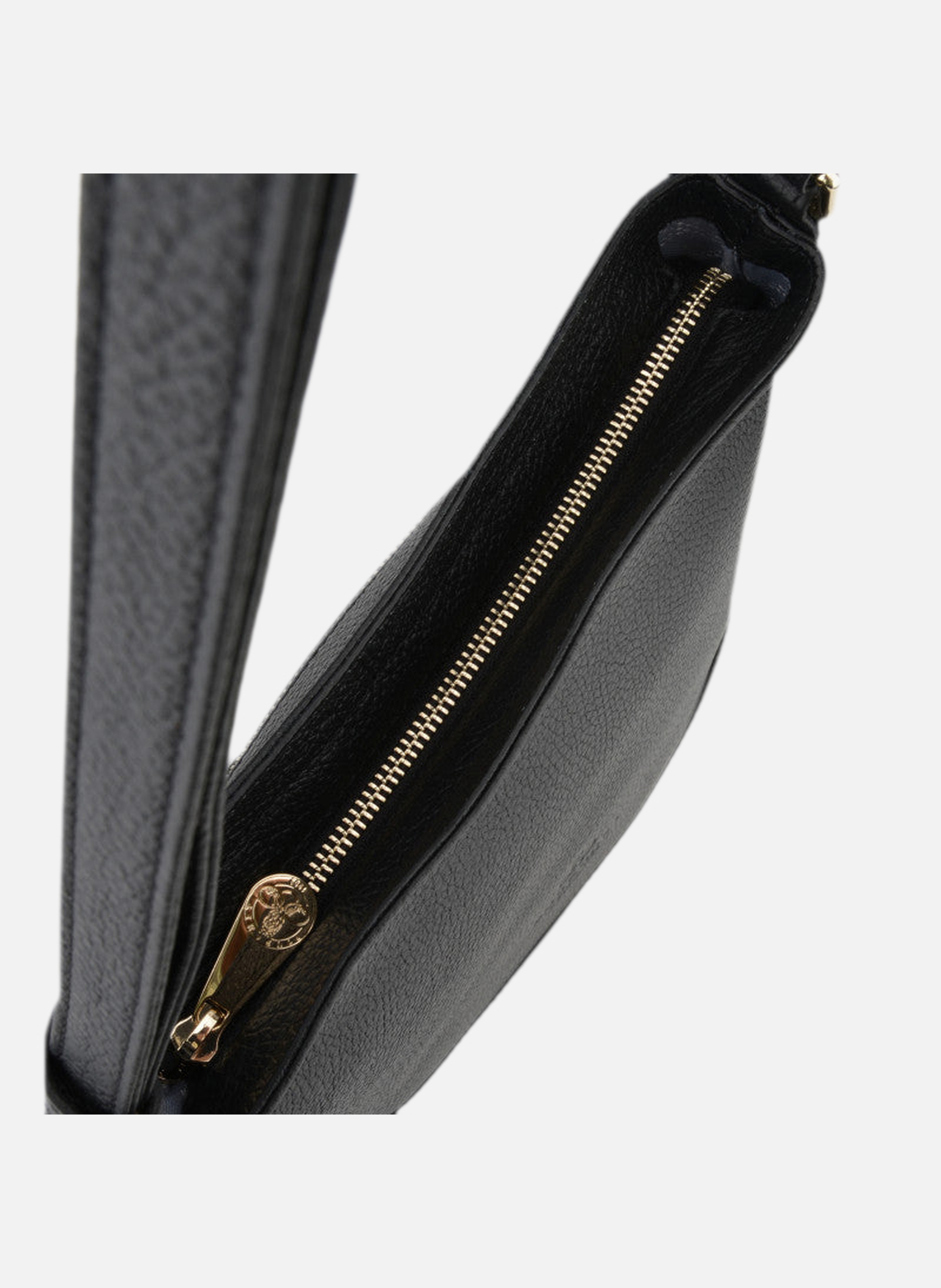 110 magnet | sac porté croisé en cuir de veau grainé POURCHET Noir