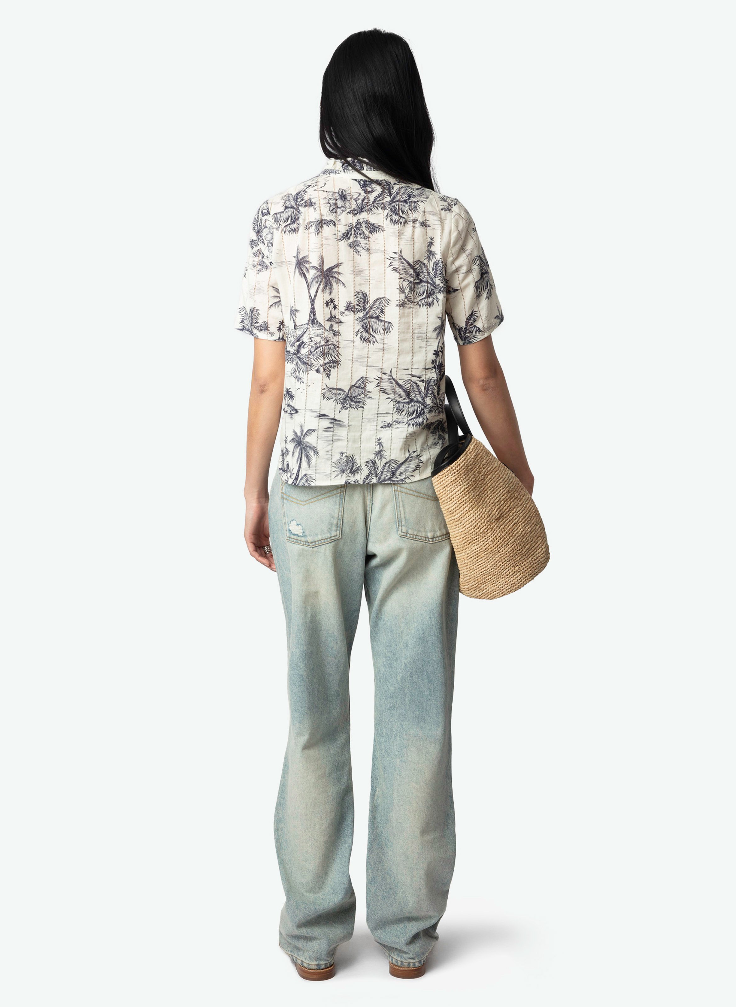 Ronde hals blouse van katoen topher ZADIG&VOLTAIRE Beige