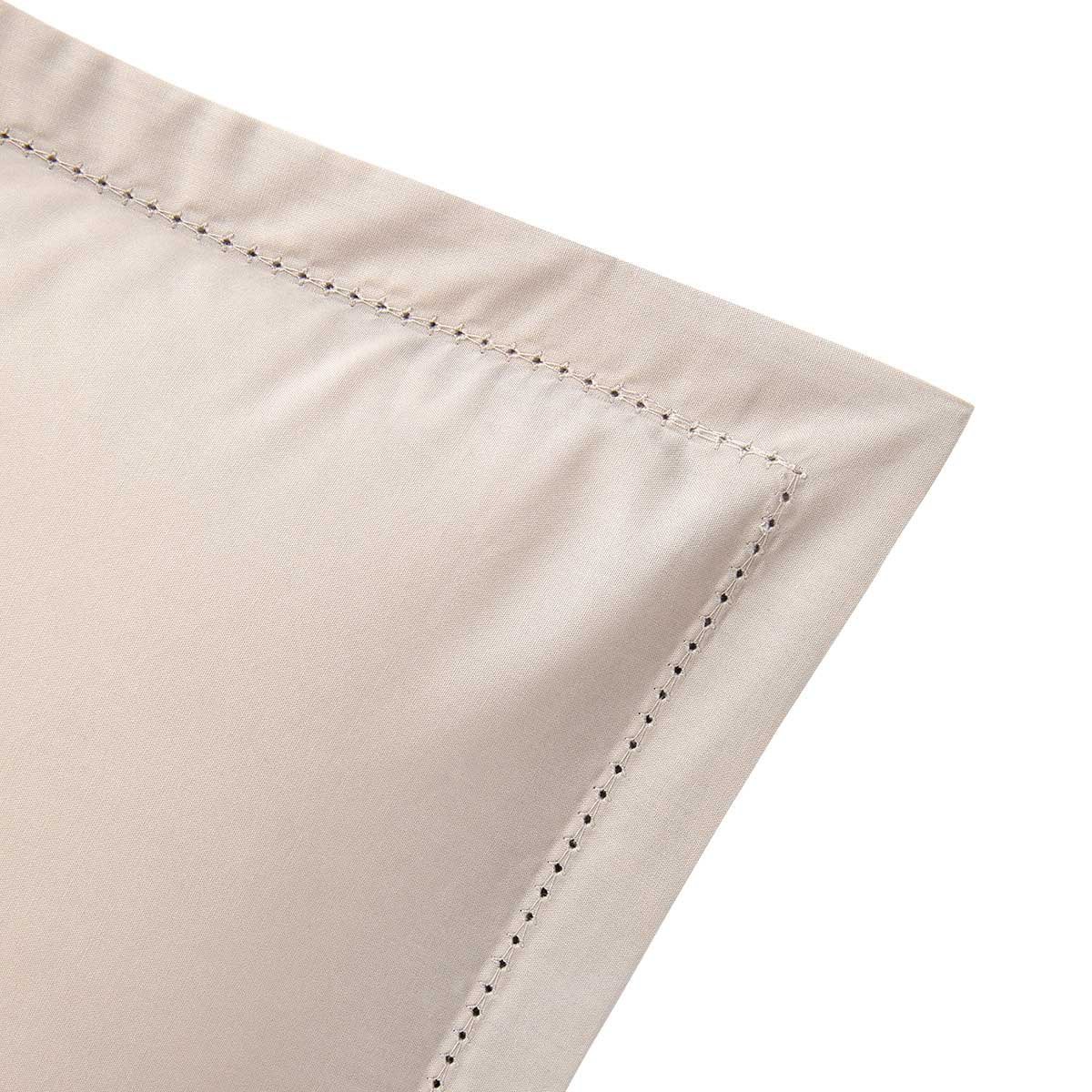 Taie d'oreiller en percale de coton, alcove DESFORGES Gris