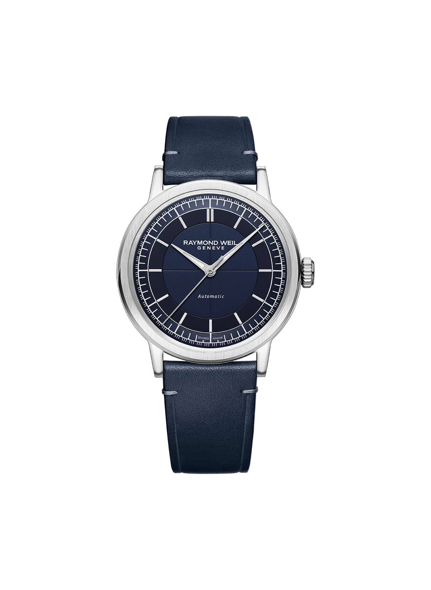 Montre automatique Millesime Central Seconds en cuir RAYMOND WEIL Bleu