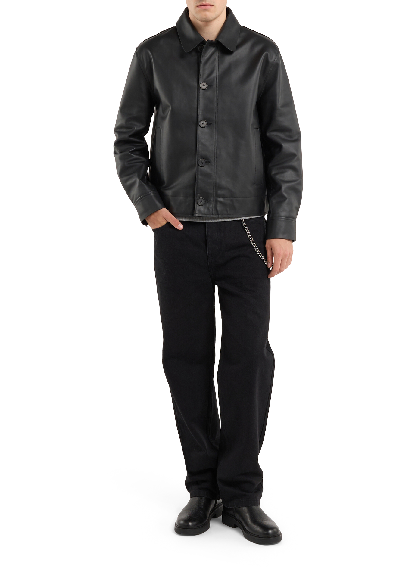 Straight-fit cotton jeans SAISON 1865 Black