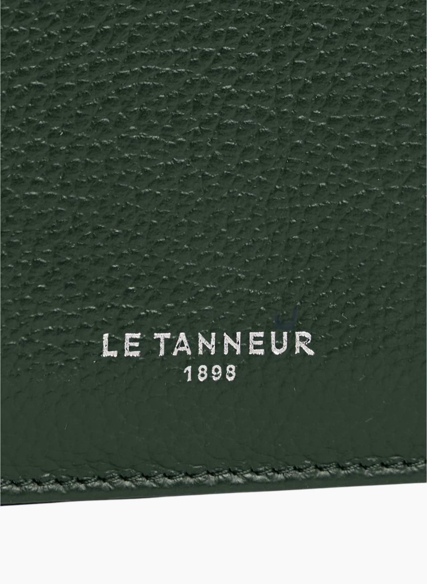 Porte cartes zippé albertine en cuir grainé LE TANNEUR Vert