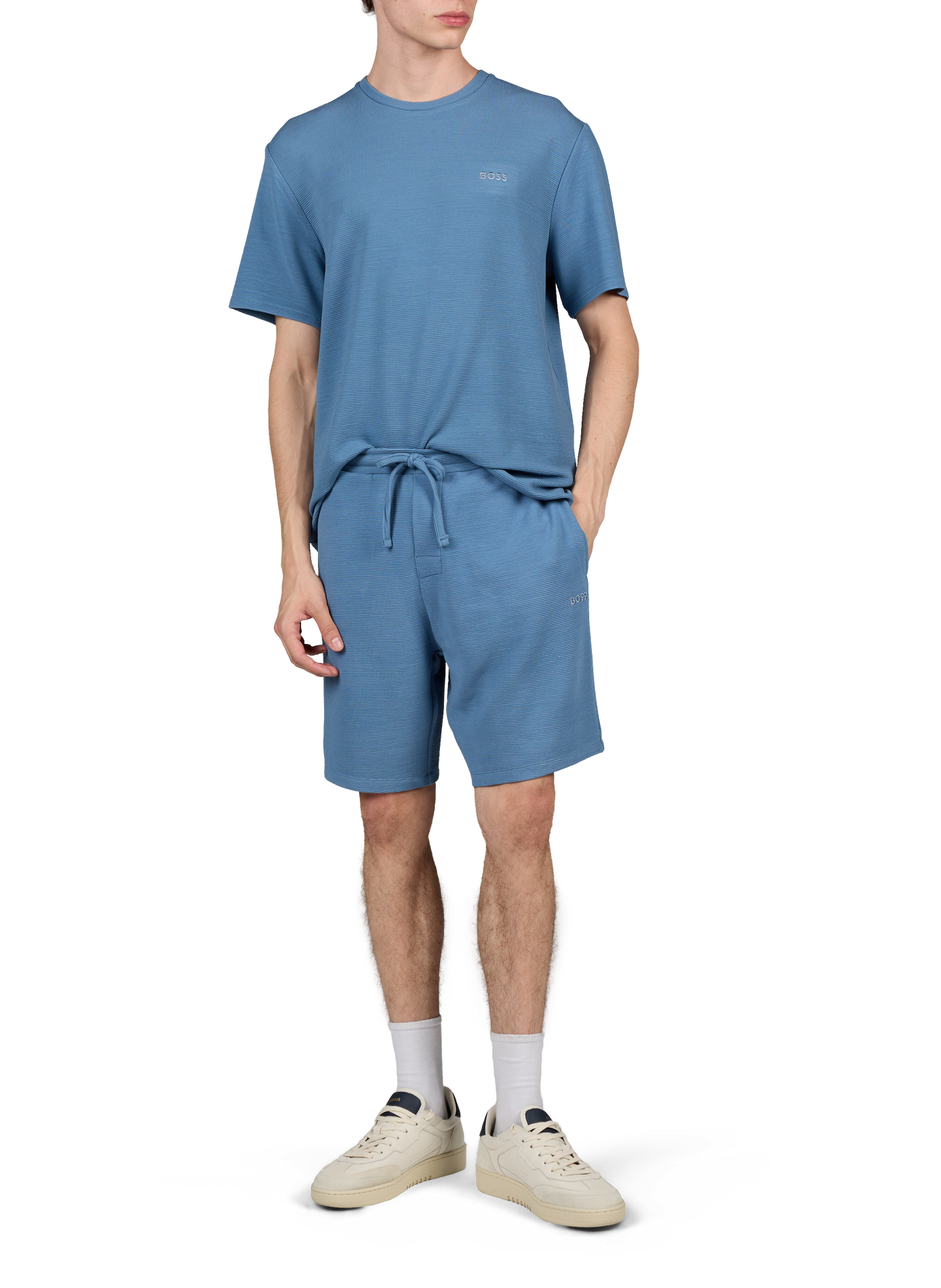Einfarbig BOSS Blau