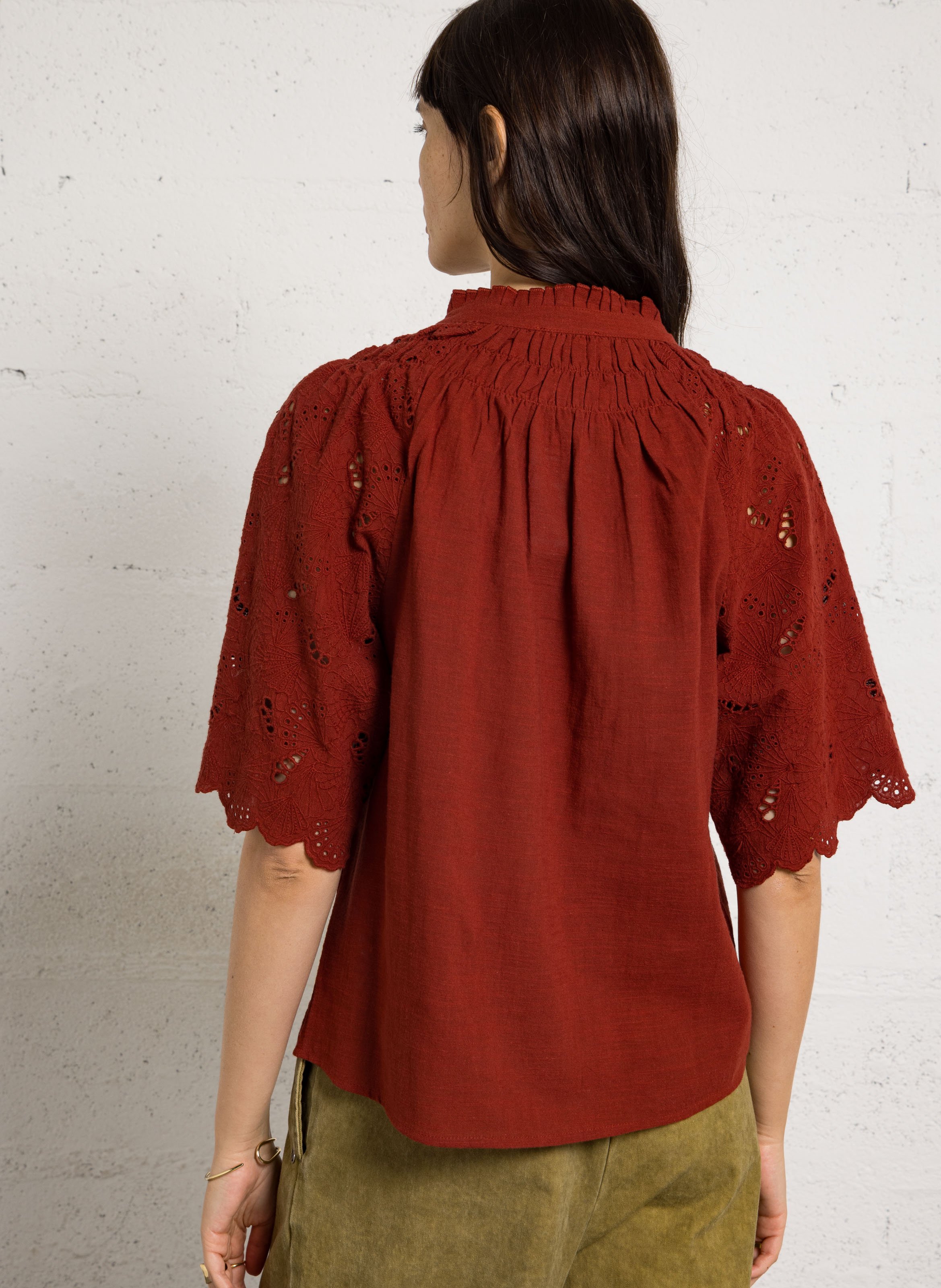 Maison 123 Maison 123 Blouse droite col montant en co...