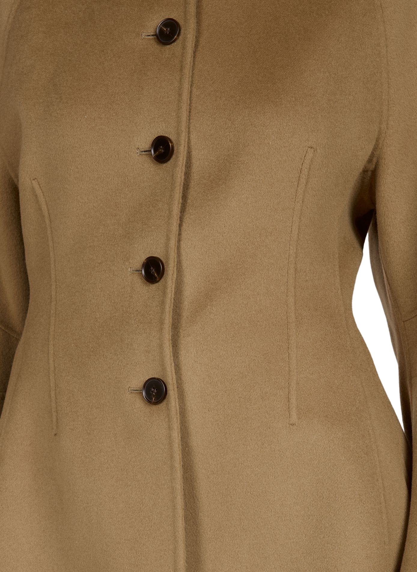 Veste sculpturale double face en laine et cachemire ROHE FRAMES Marron