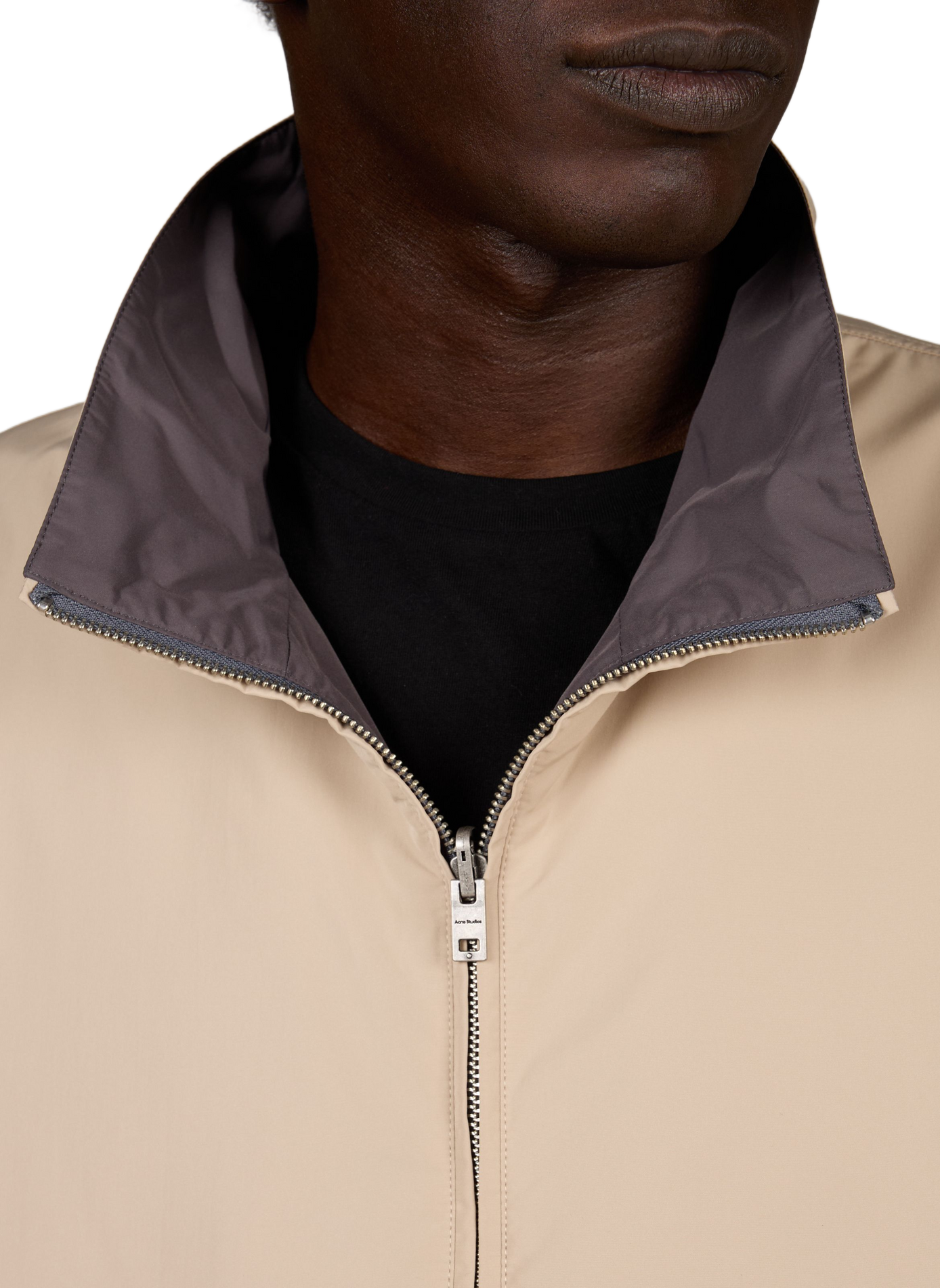 Parka droite col montant ACNE STUDIOS Beige