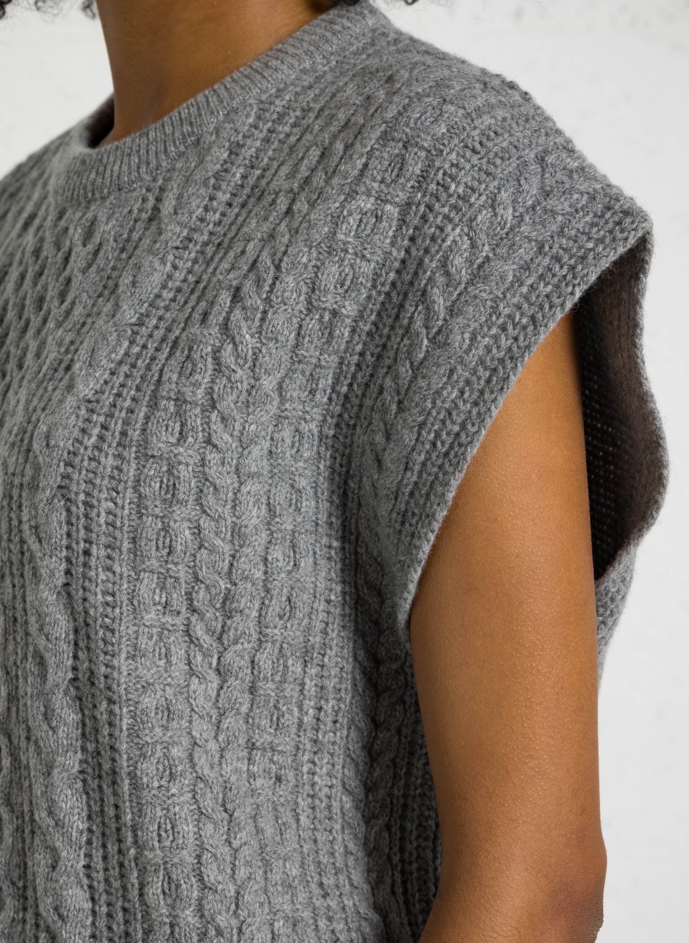 Pull ample col rond en laine mélangée ARMOR-LUX Gris