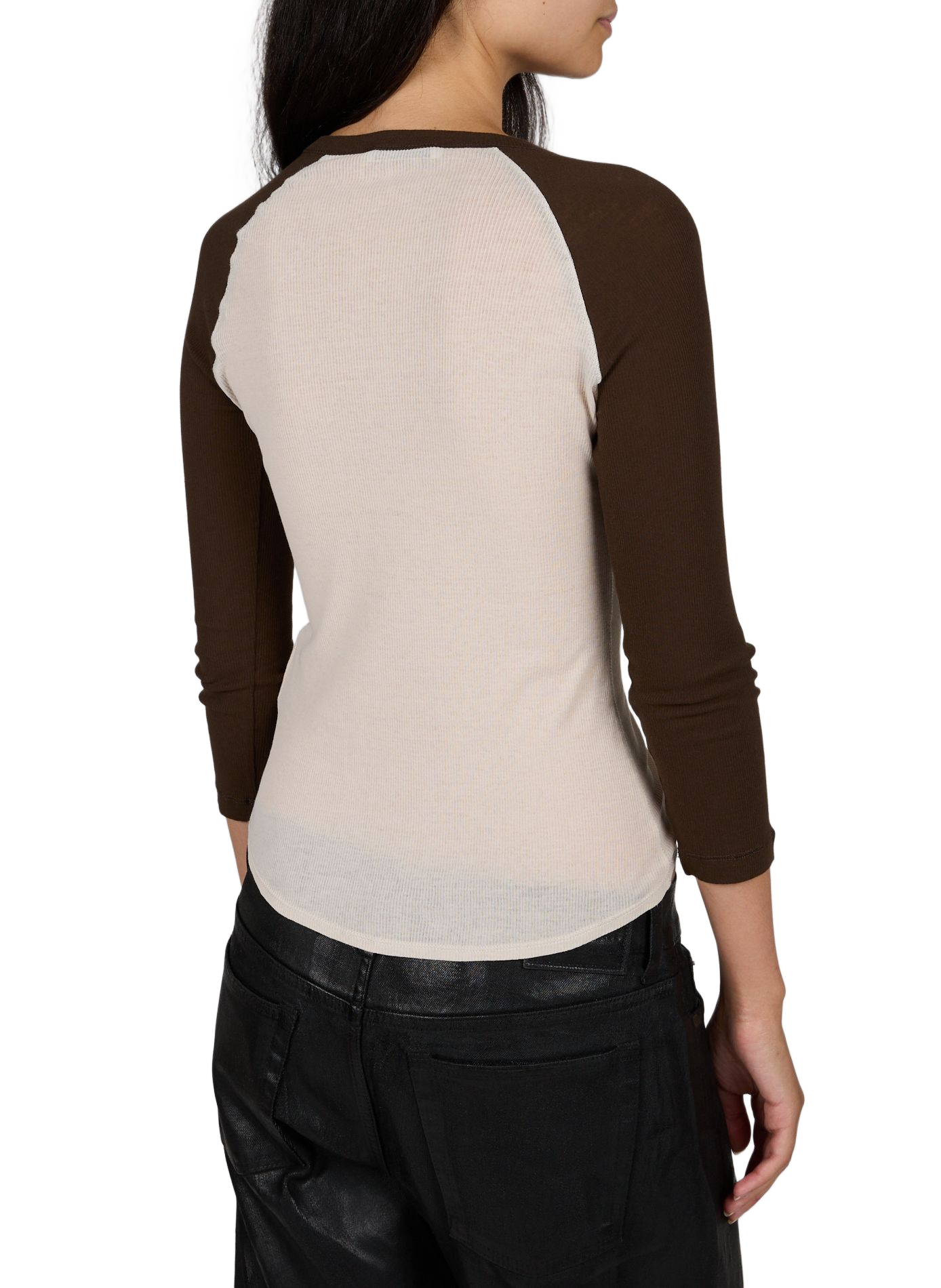 Eng anliegendes bedrucktes T-Shirt aus Baumwolle ACNE STUDIOS Beige