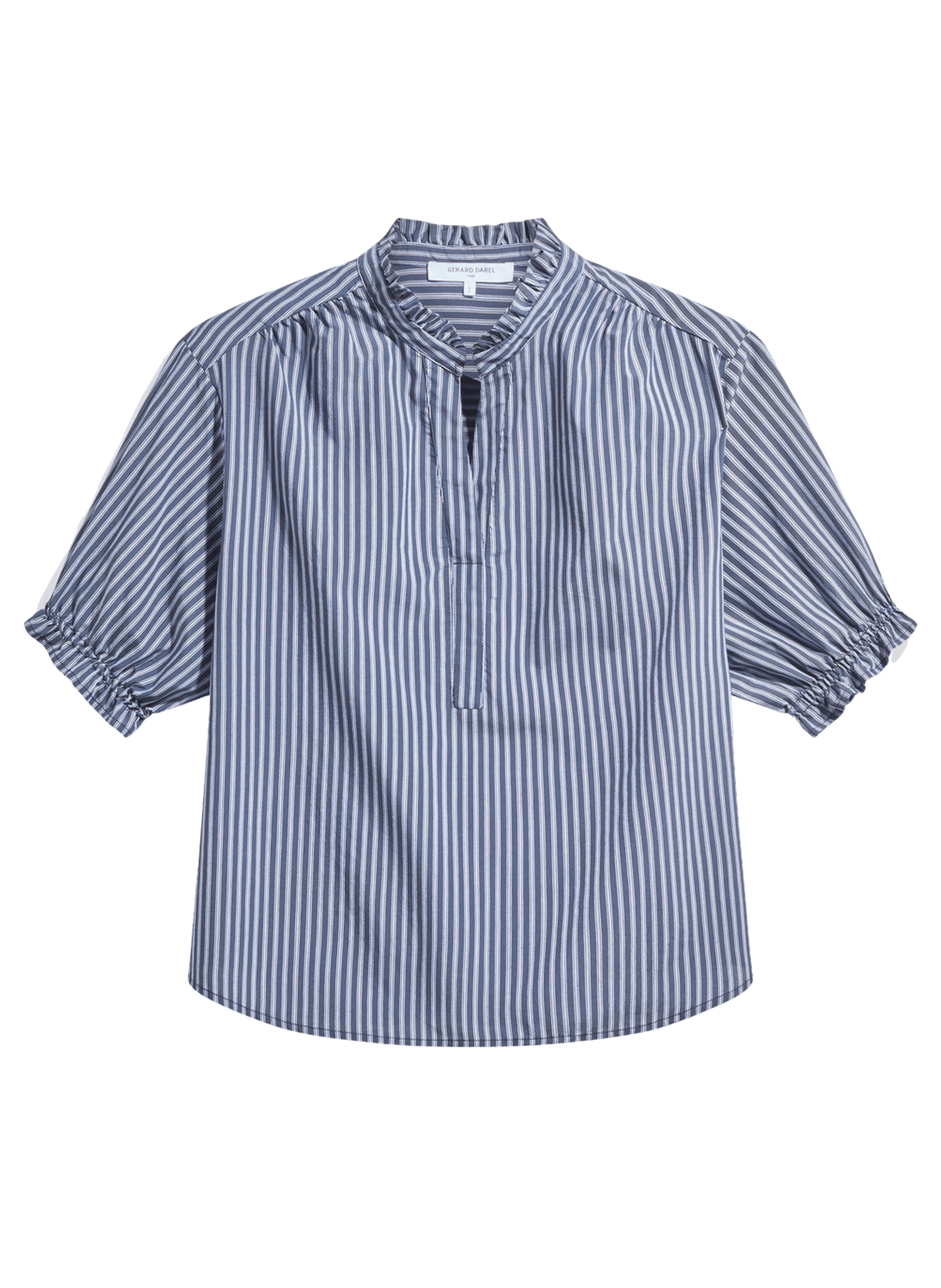 Blouse rayée à volants - louann GERARD DAREL Bleu