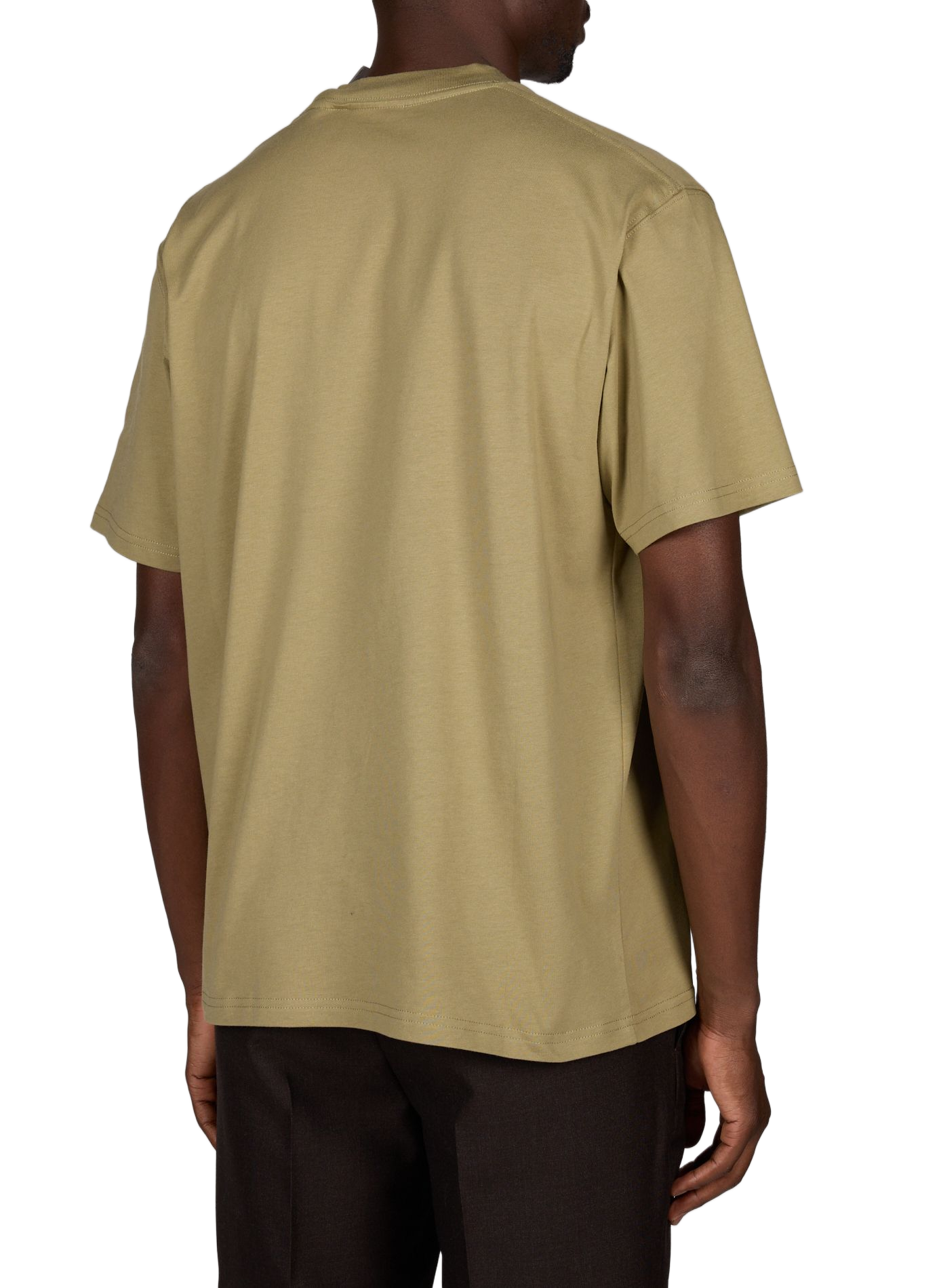 T-shirt droit à patch en coton | Kaki BARBOUR Homme