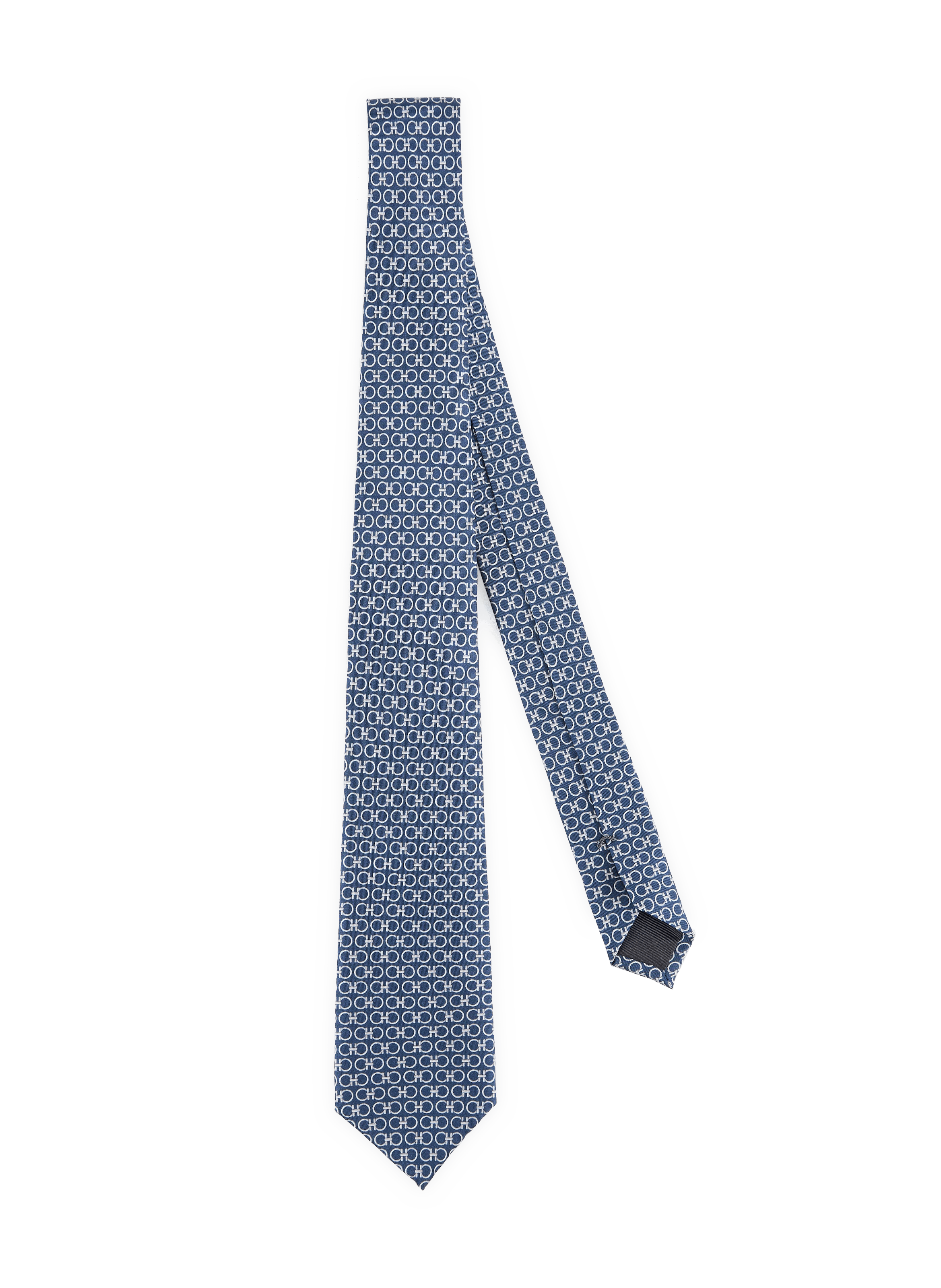Seidenschlips mit Druck VAN LAACK Blau