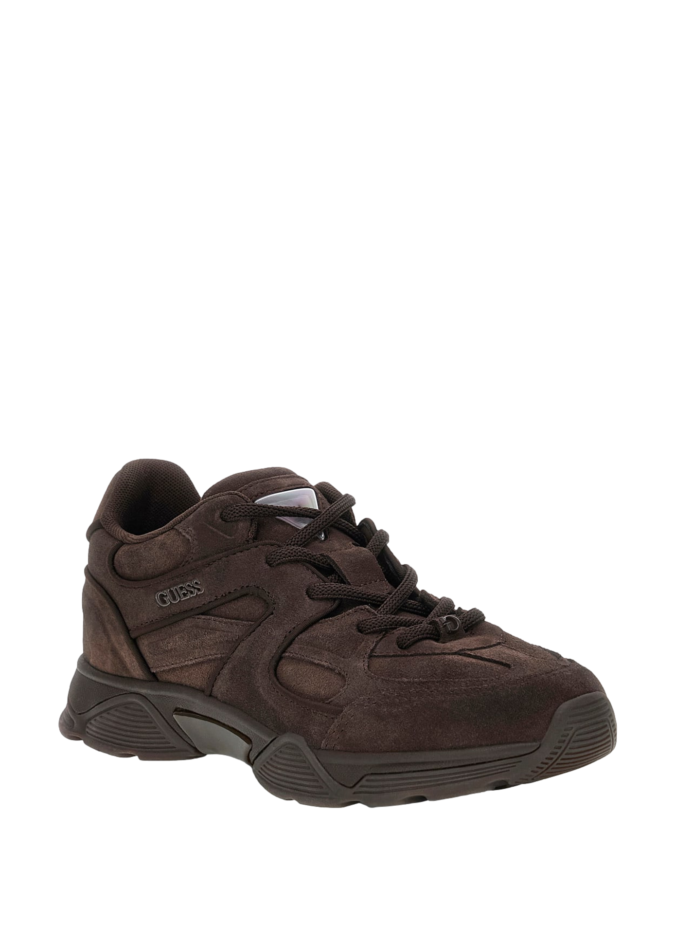 Caracol suede leather running shoes GUESS Brown