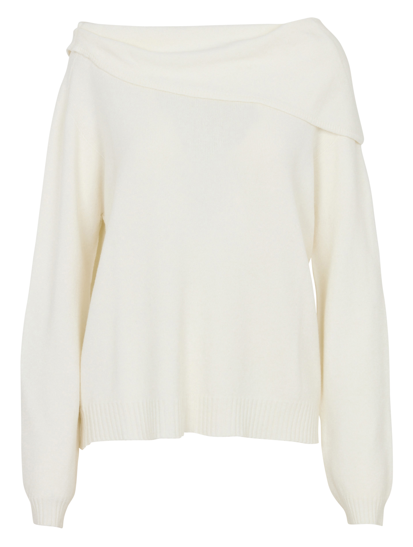 Oversized trui met gedrapeerde halslijn LA FEE MARABOUTEE Wit