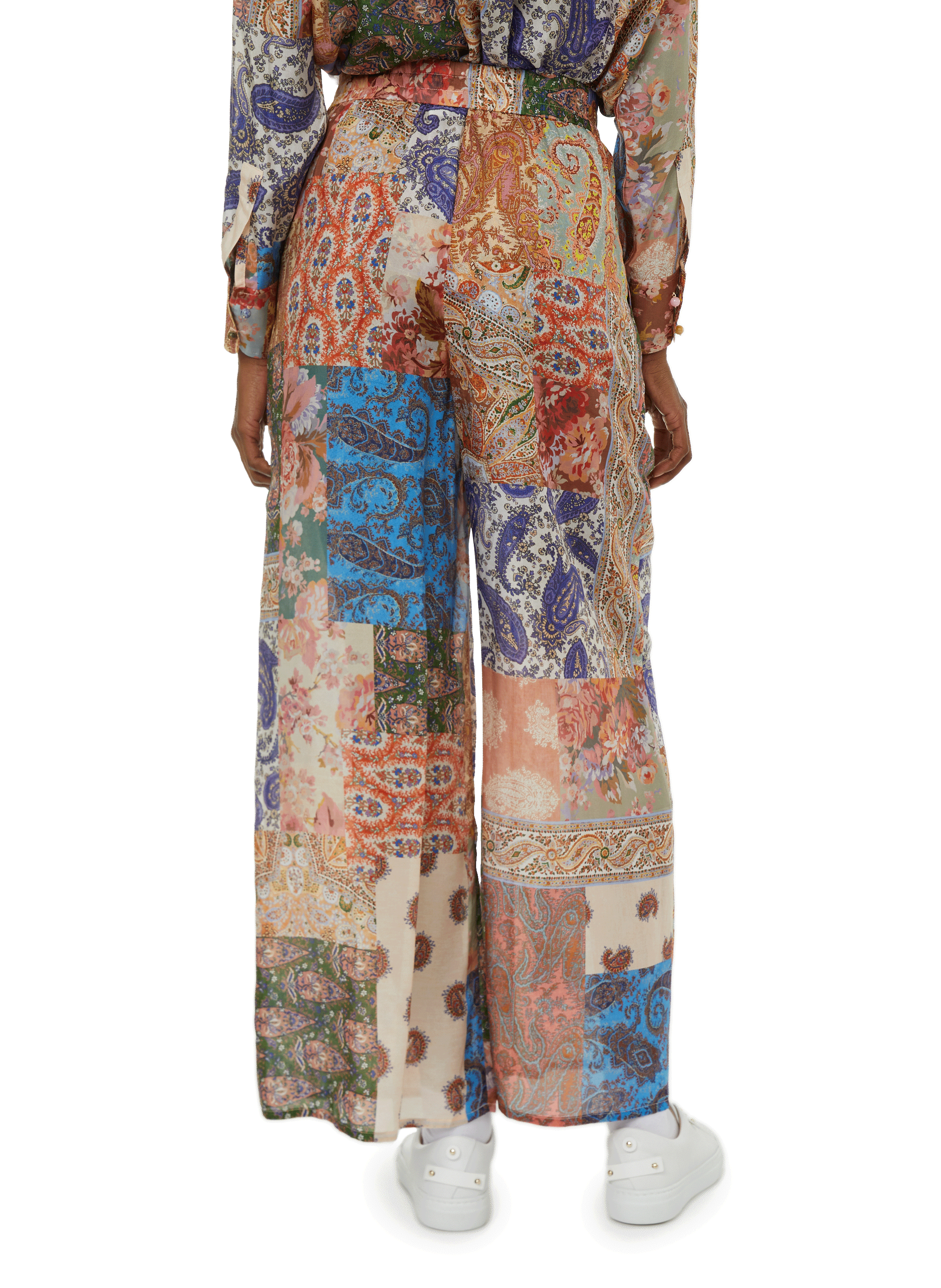 Pantalon en soie ZIMMERMANN Multicolore
