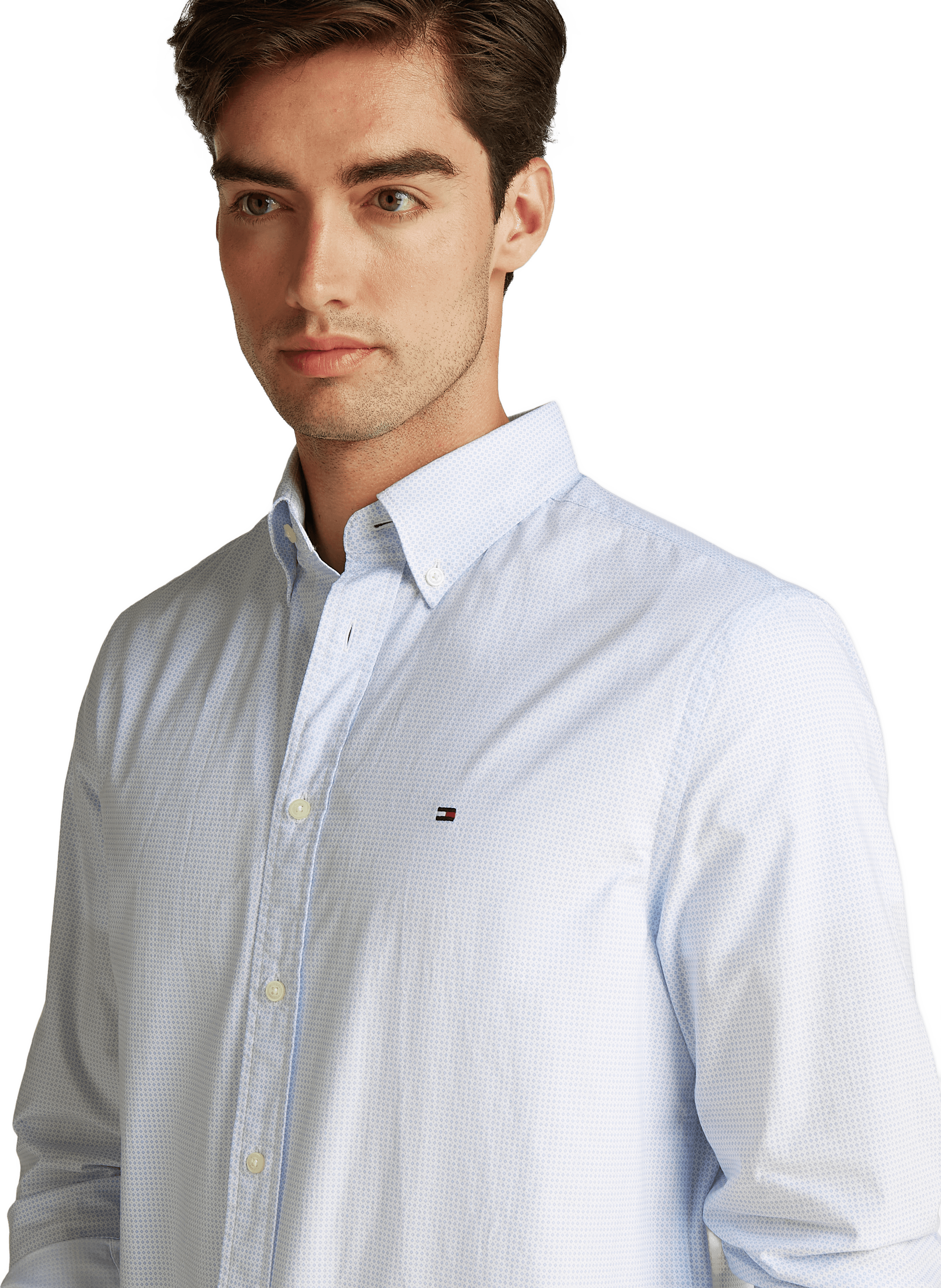 Chemise à motif en coton TOMMY HILFIGER Blanc