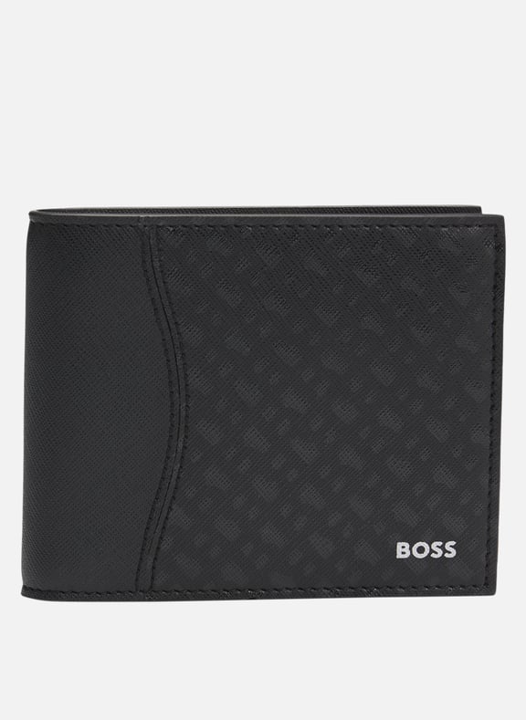 Portefeuille à logo en cuir Noir by BOSS BOSS Portefeuille à logo en cuir Noir