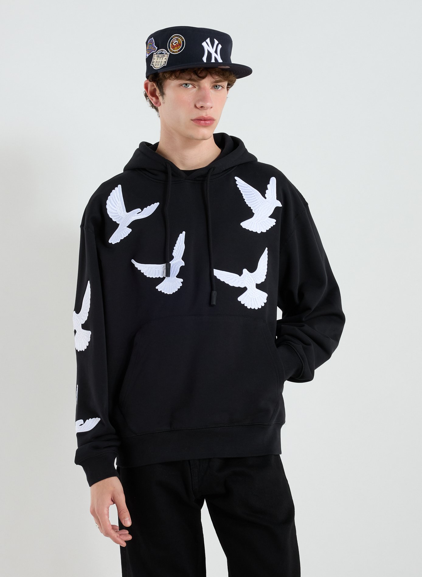 3 PARADIS Hoodie en coton Noir